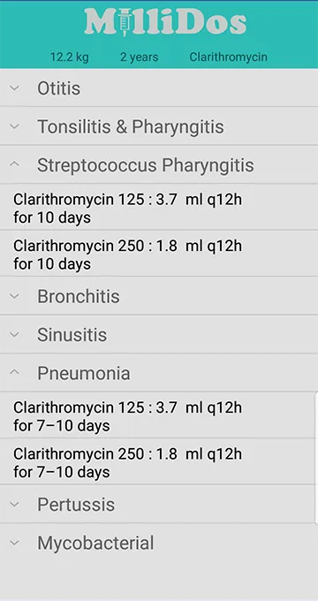 Millidos - Pediatric Drug Dosages | Indus Appstore | Screenshot