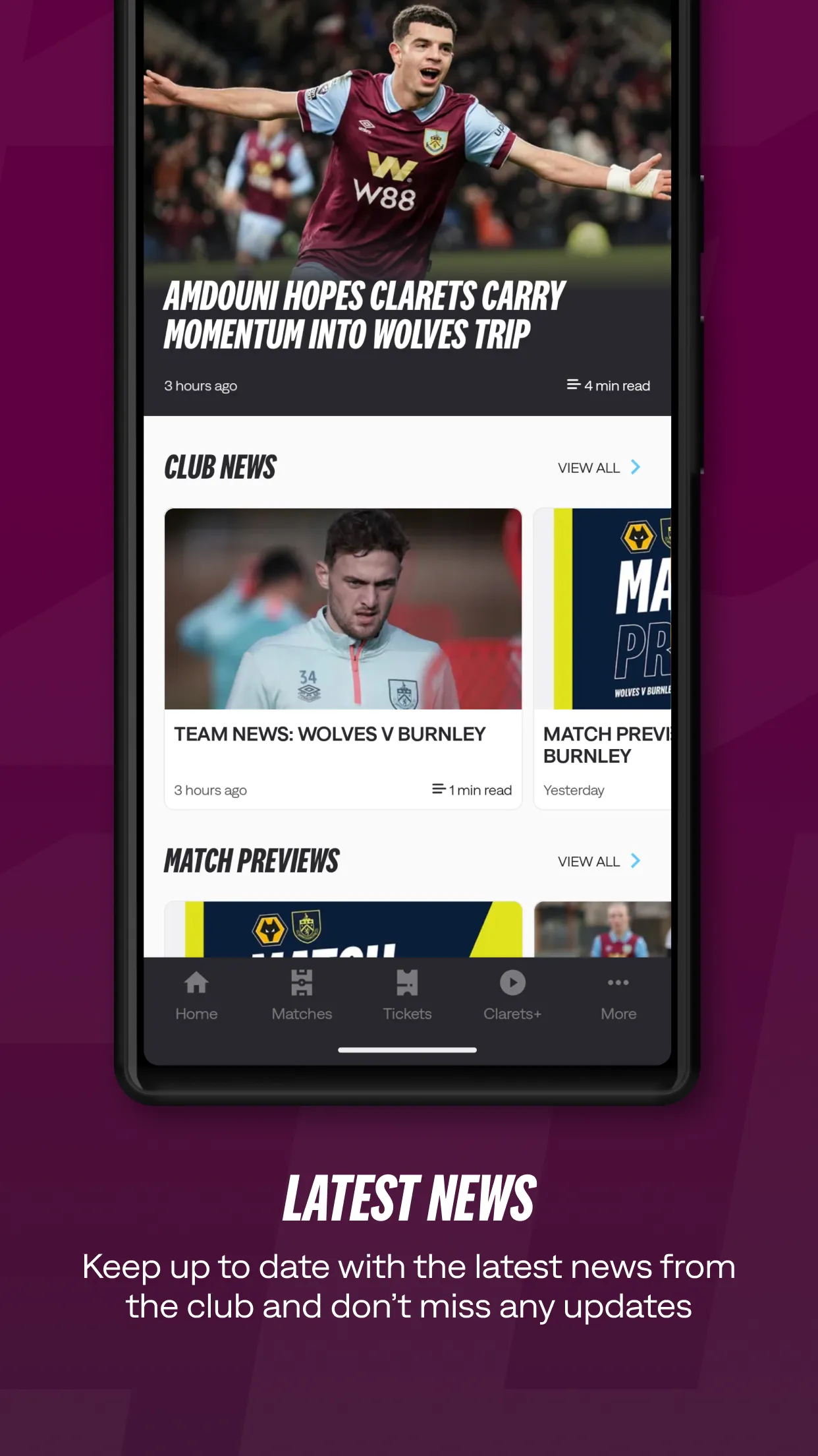 Burnley FC | Indus Appstore | Screenshot