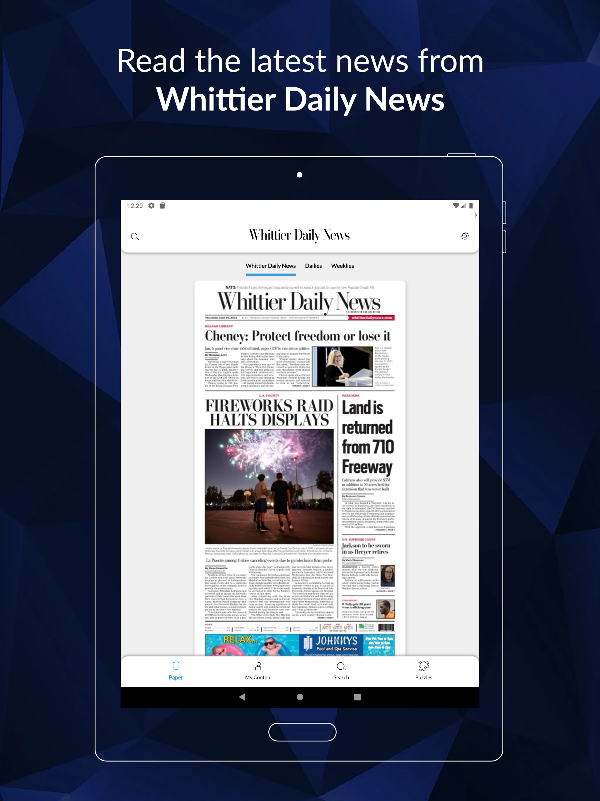 Whittier Daily News | Indus Appstore | Screenshot