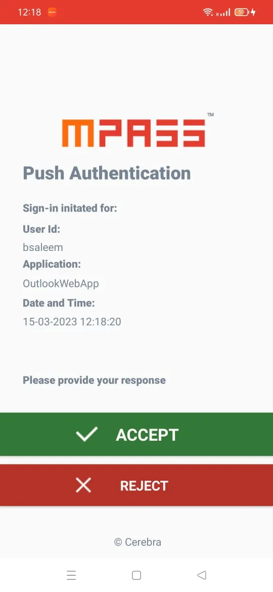 mPass Authenticator | Indus Appstore | Screenshot