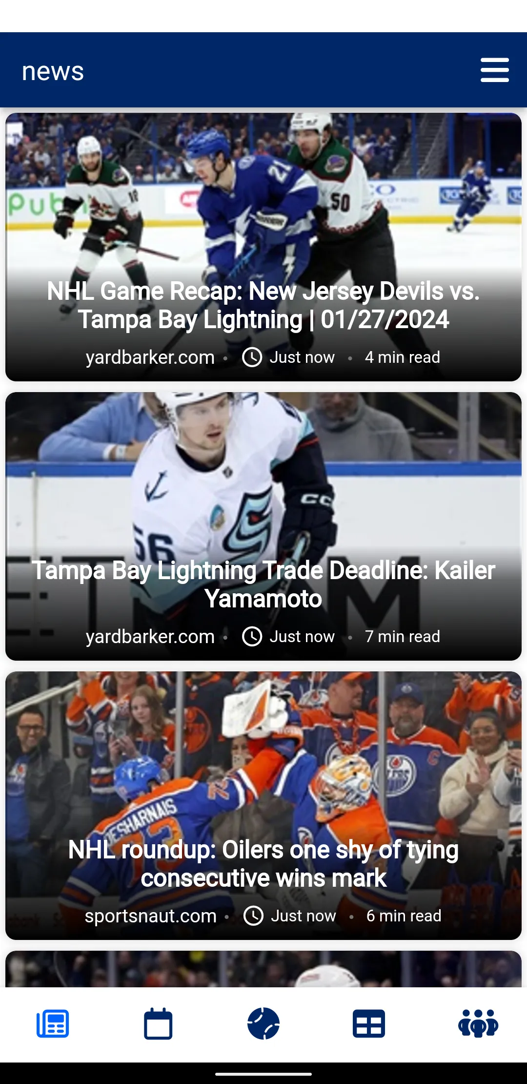 Tampa Bay Hockey | Indus Appstore | Screenshot