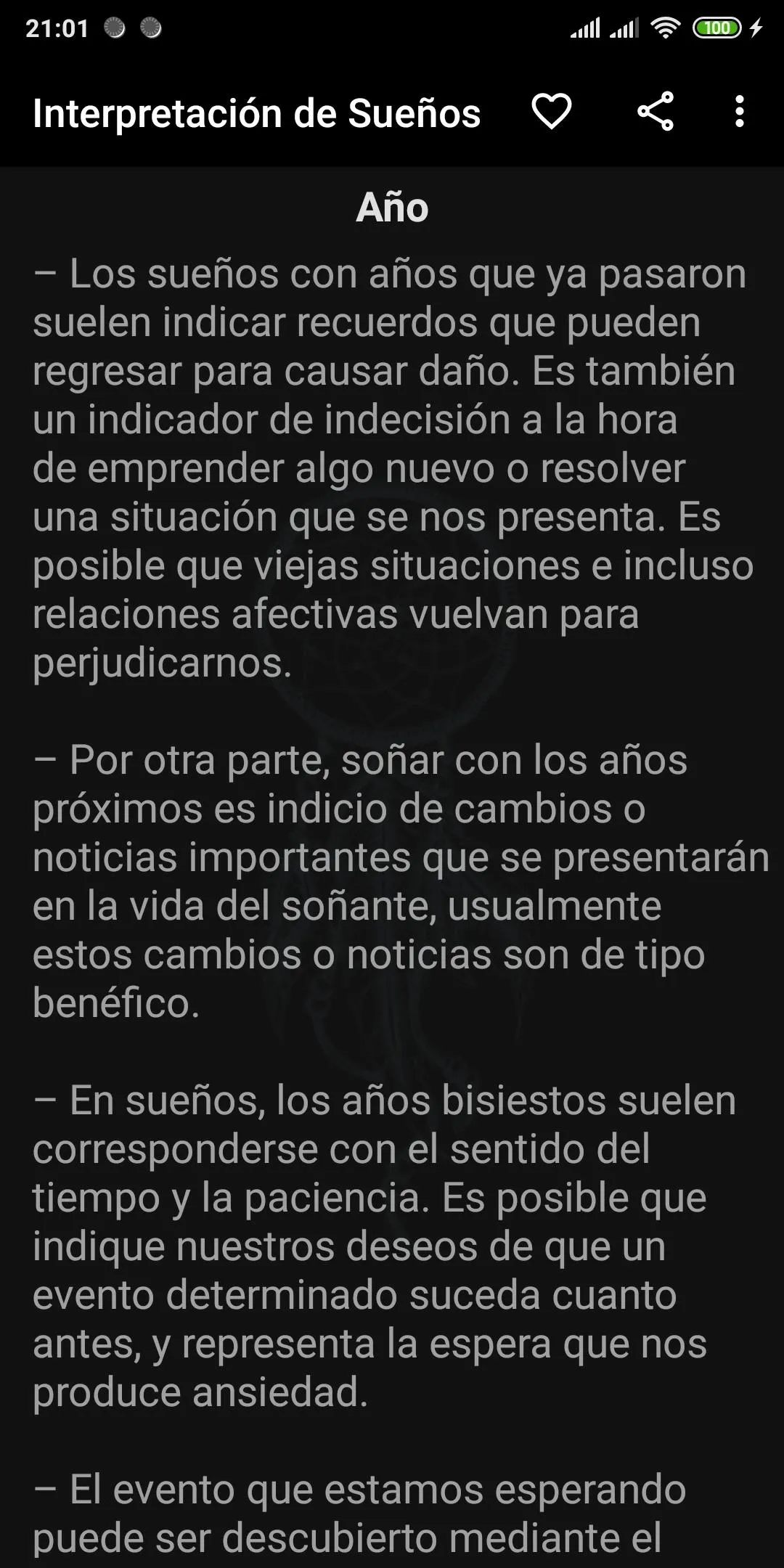 Interpretación de Sueños | Indus Appstore | Screenshot