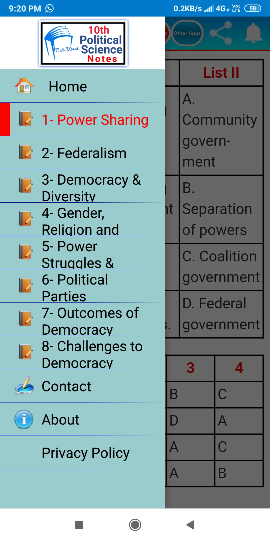 10th Political Science Notes | Indus Appstore | Screenshot