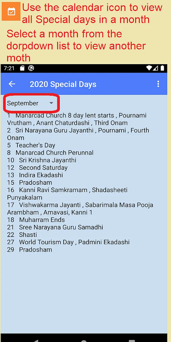 Malayalam Calendar(Kerala Gov) | Indus Appstore | Screenshot