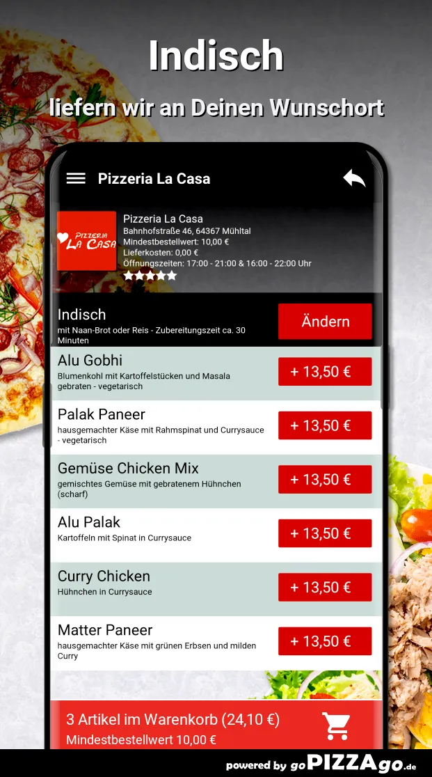 Pizzeria La Casa Mühltal | Indus Appstore | Screenshot