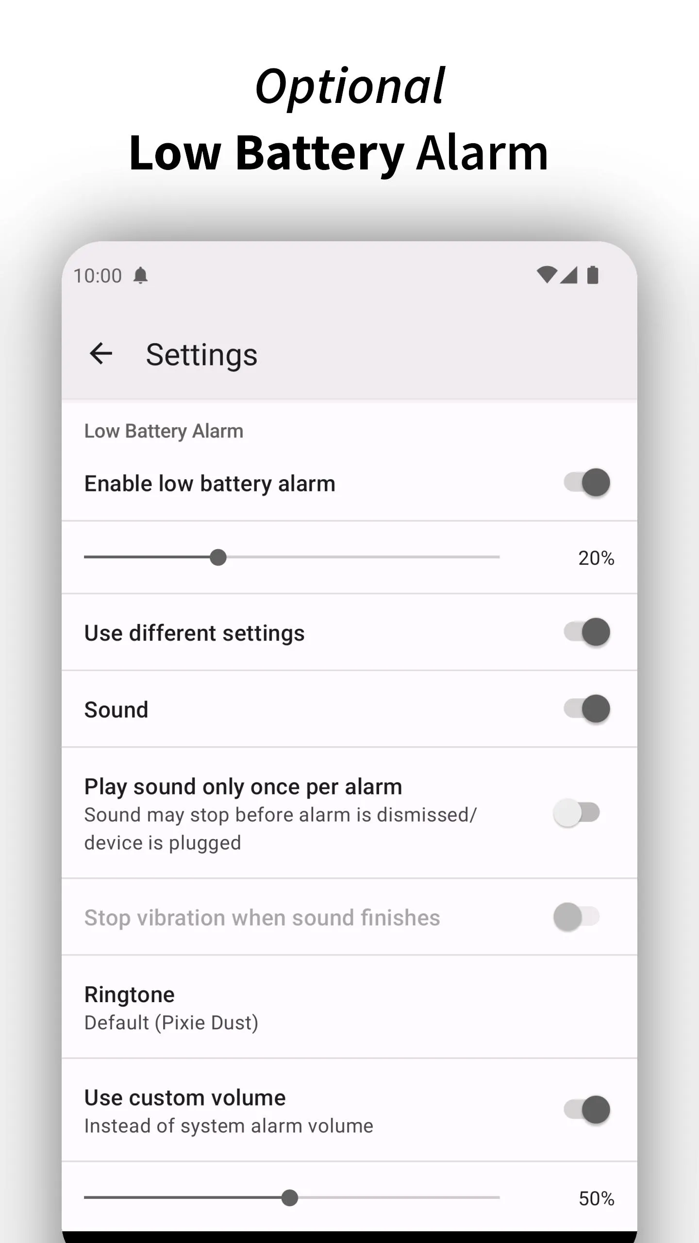 Full Battery Charge Alarm | Indus Appstore | Screenshot