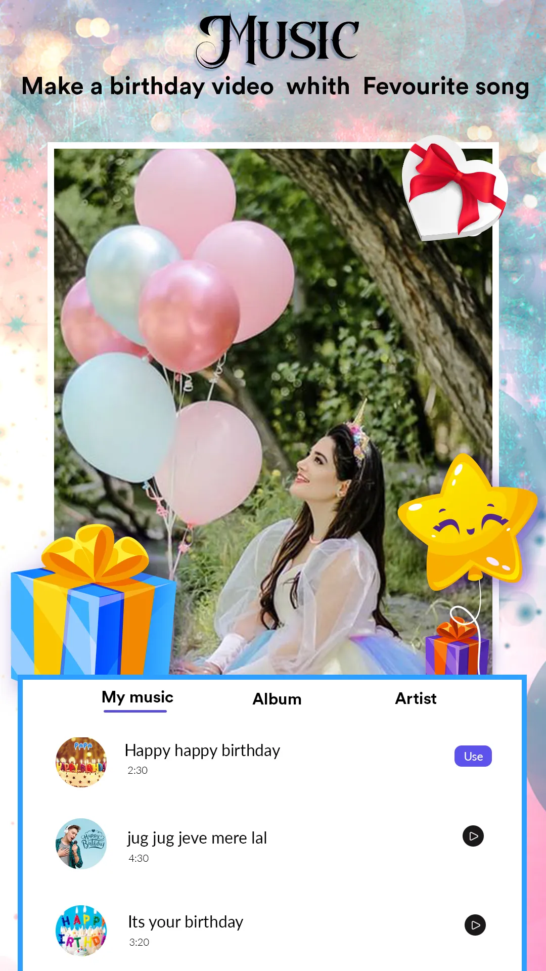 Birthday Video Maker | Indus Appstore | Screenshot