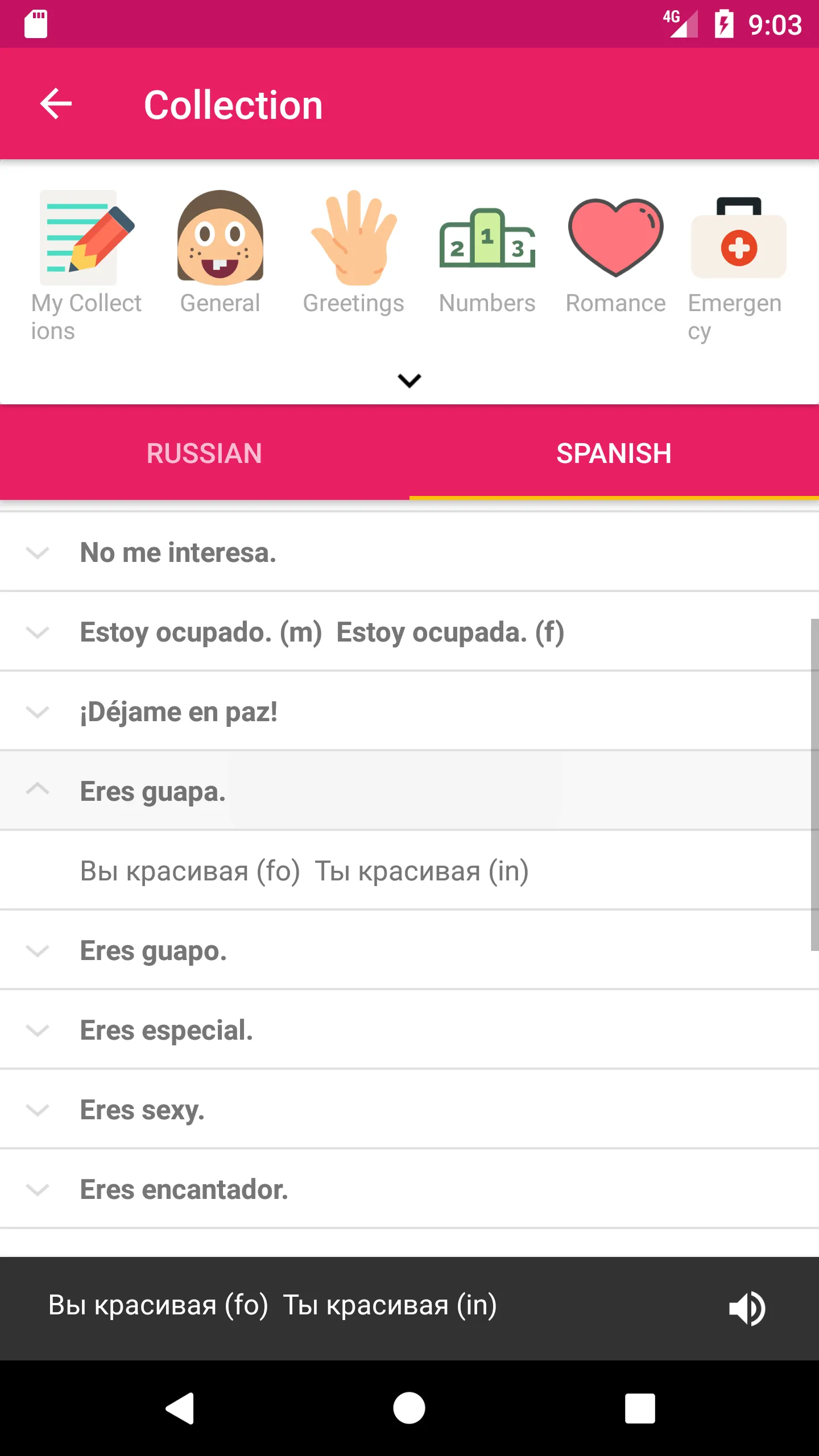 Russian Spanish Dictionary | Indus Appstore | Screenshot