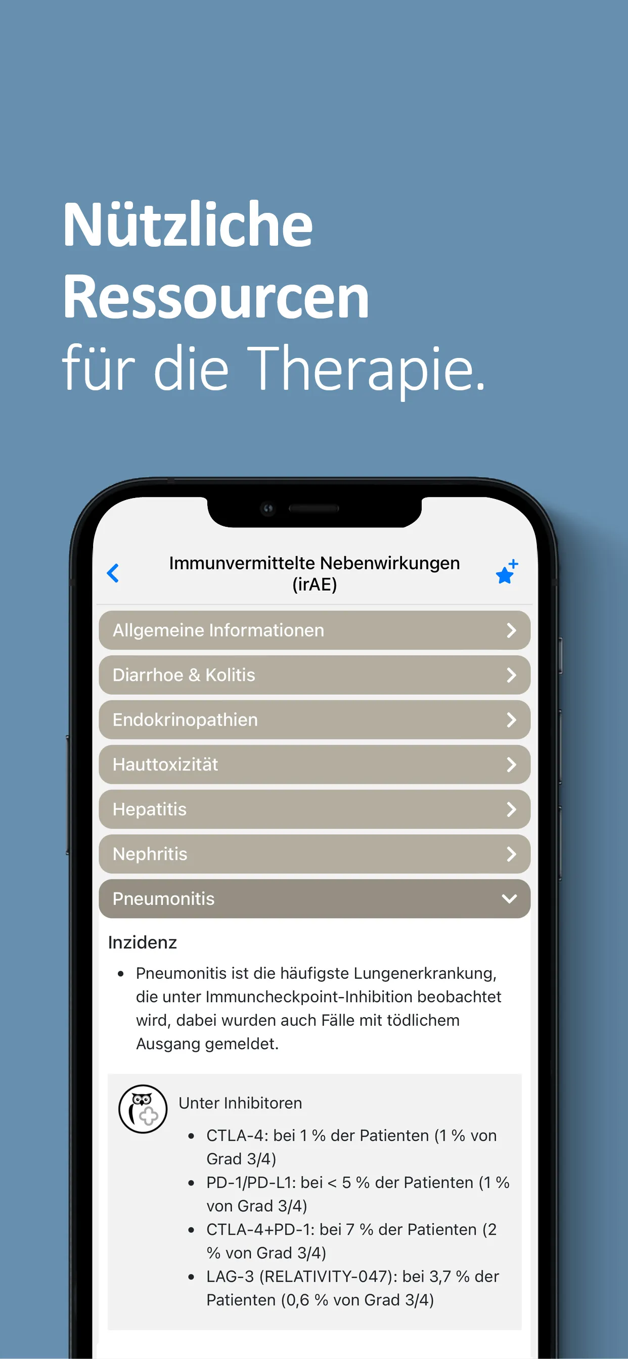 Immunonkologie onkowissen | Indus Appstore | Screenshot