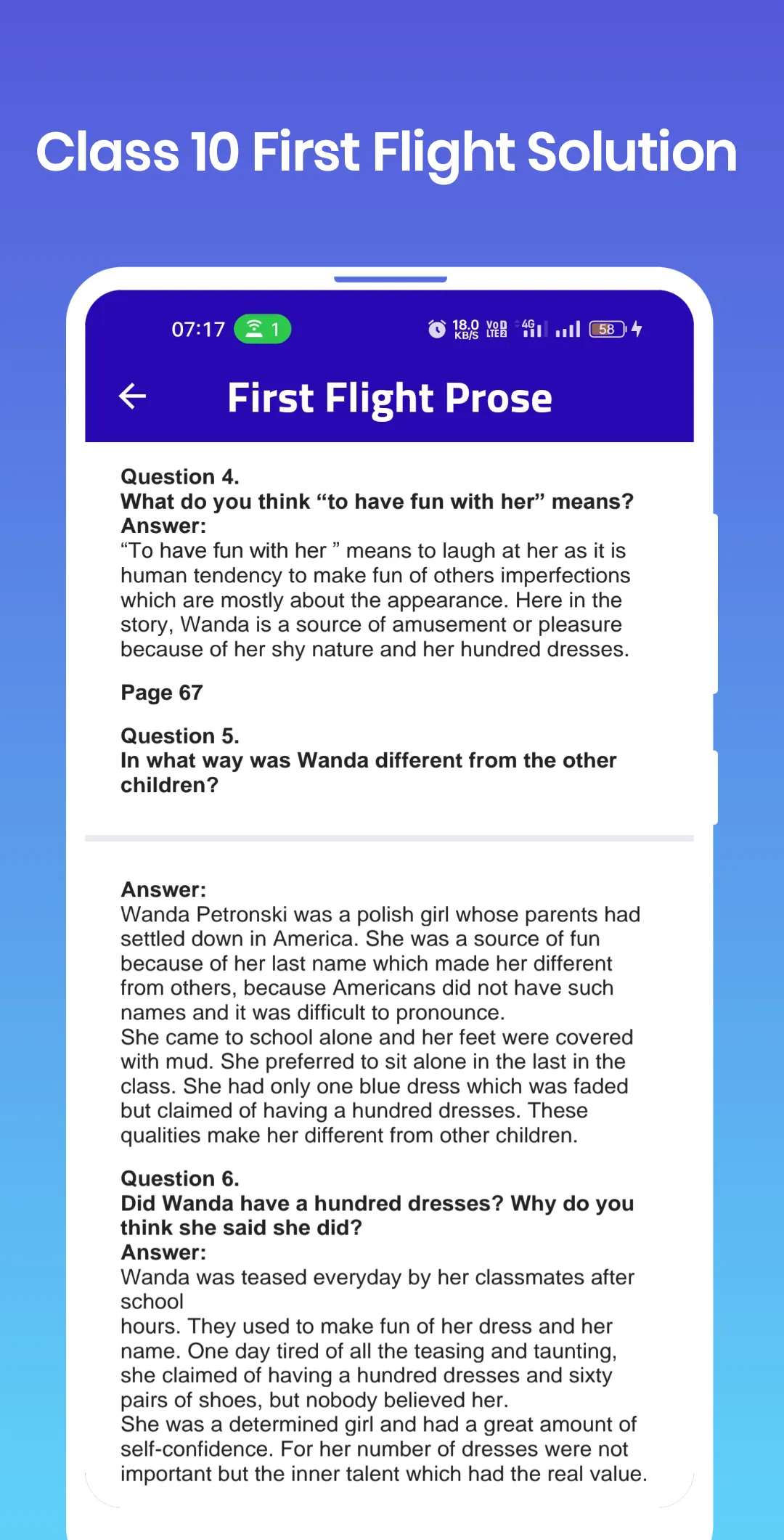 Class 10 First Flight Solution | Indus Appstore | Screenshot