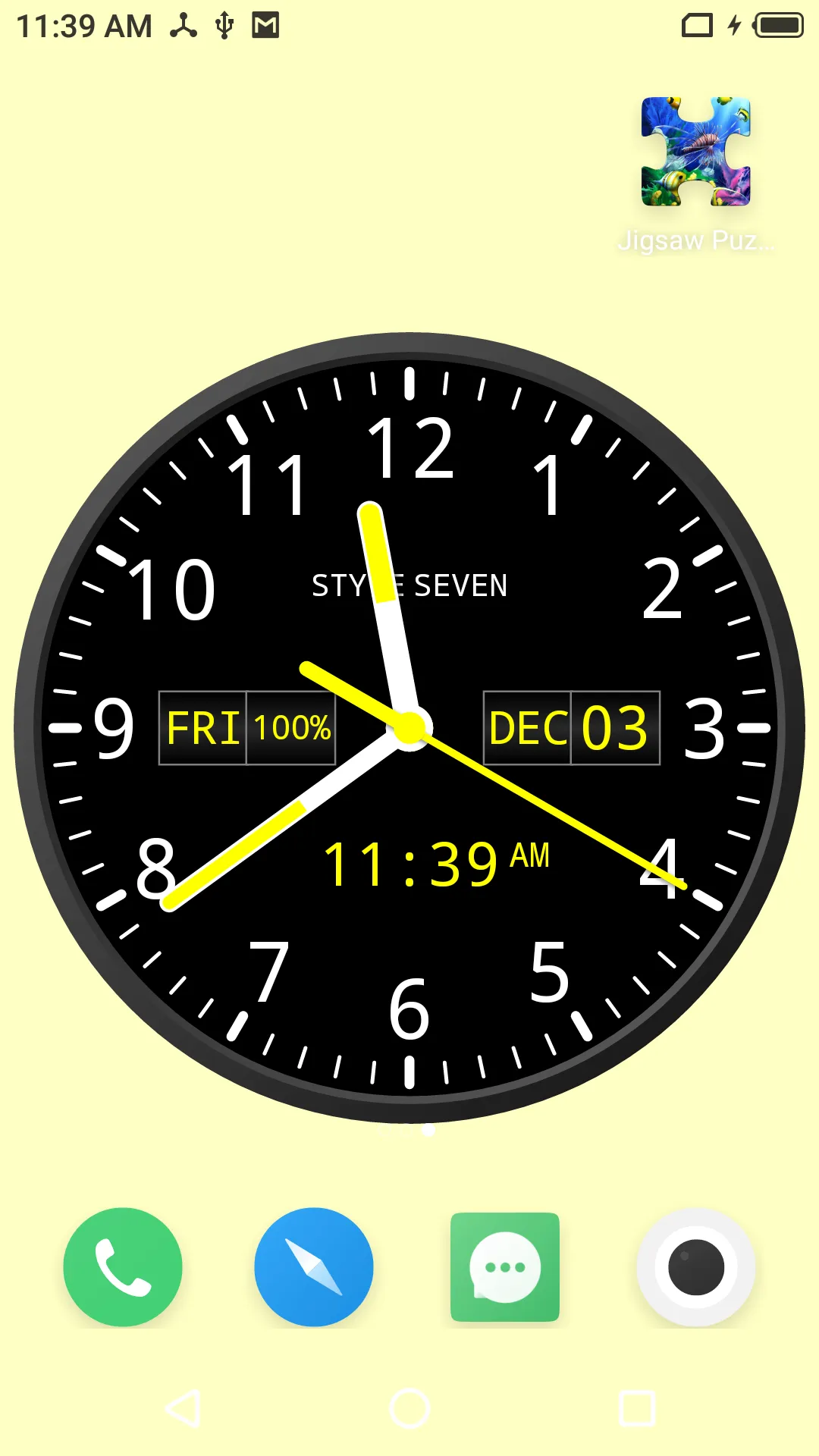 Analog Clock Widget Plus-7 | Indus Appstore | Screenshot