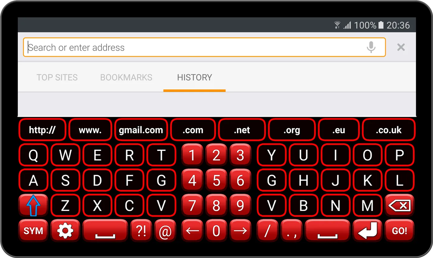 Red Neon Keyboard | Indus Appstore | Screenshot