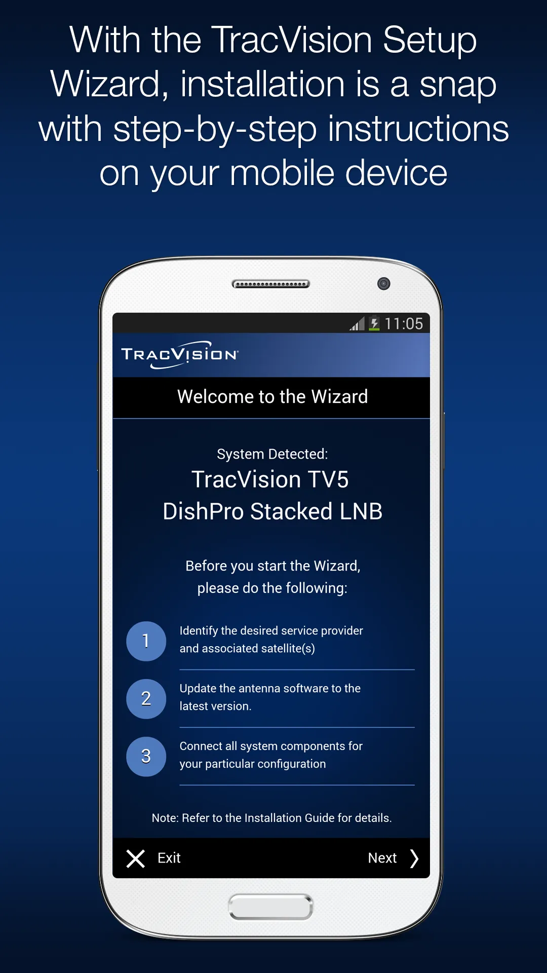 KVH TracVision TV-series | Indus Appstore | Screenshot