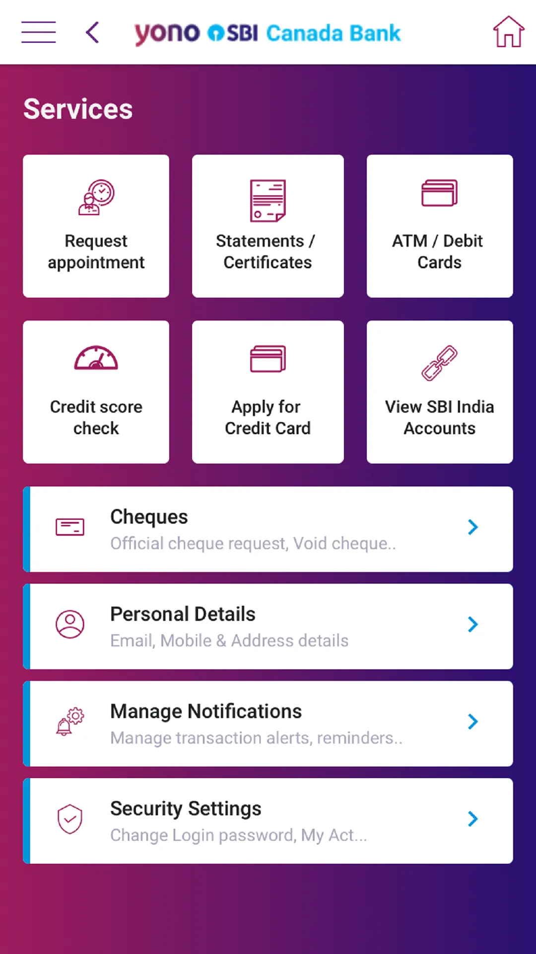 YONO SBI Canada | Indus Appstore | Screenshot