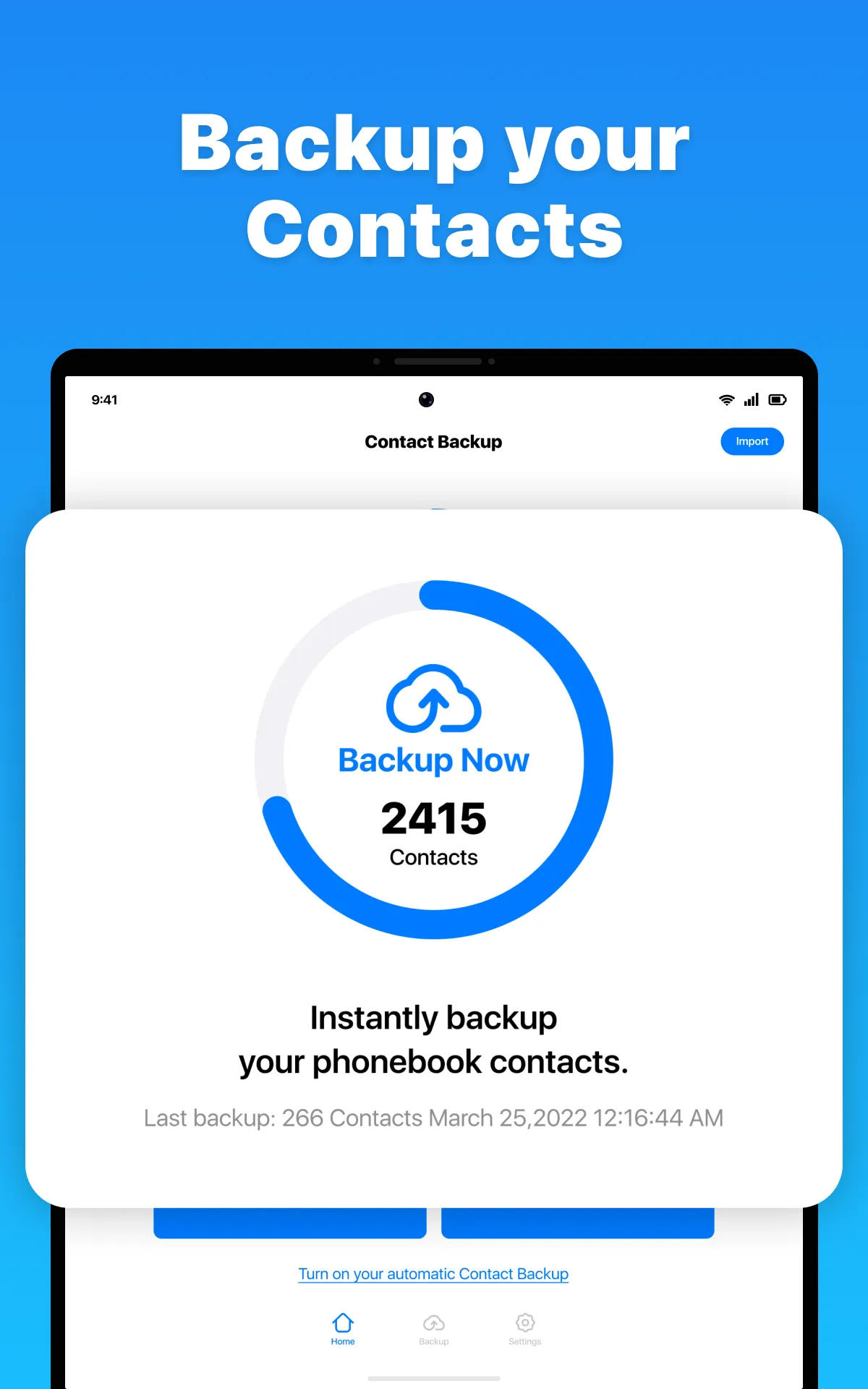 Contacts Backup - Sync Restore | Indus Appstore | Screenshot