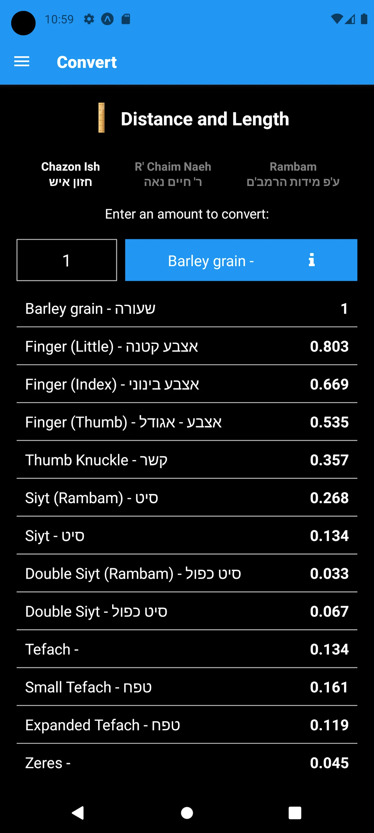 Torah Unit Converter | Indus Appstore | Screenshot