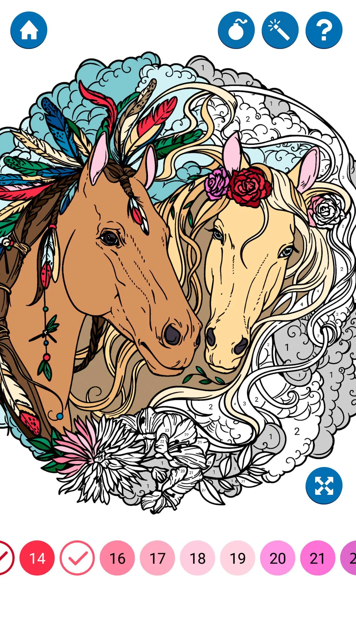 Unicorn Color by Number Book | Indus Appstore | Screenshot