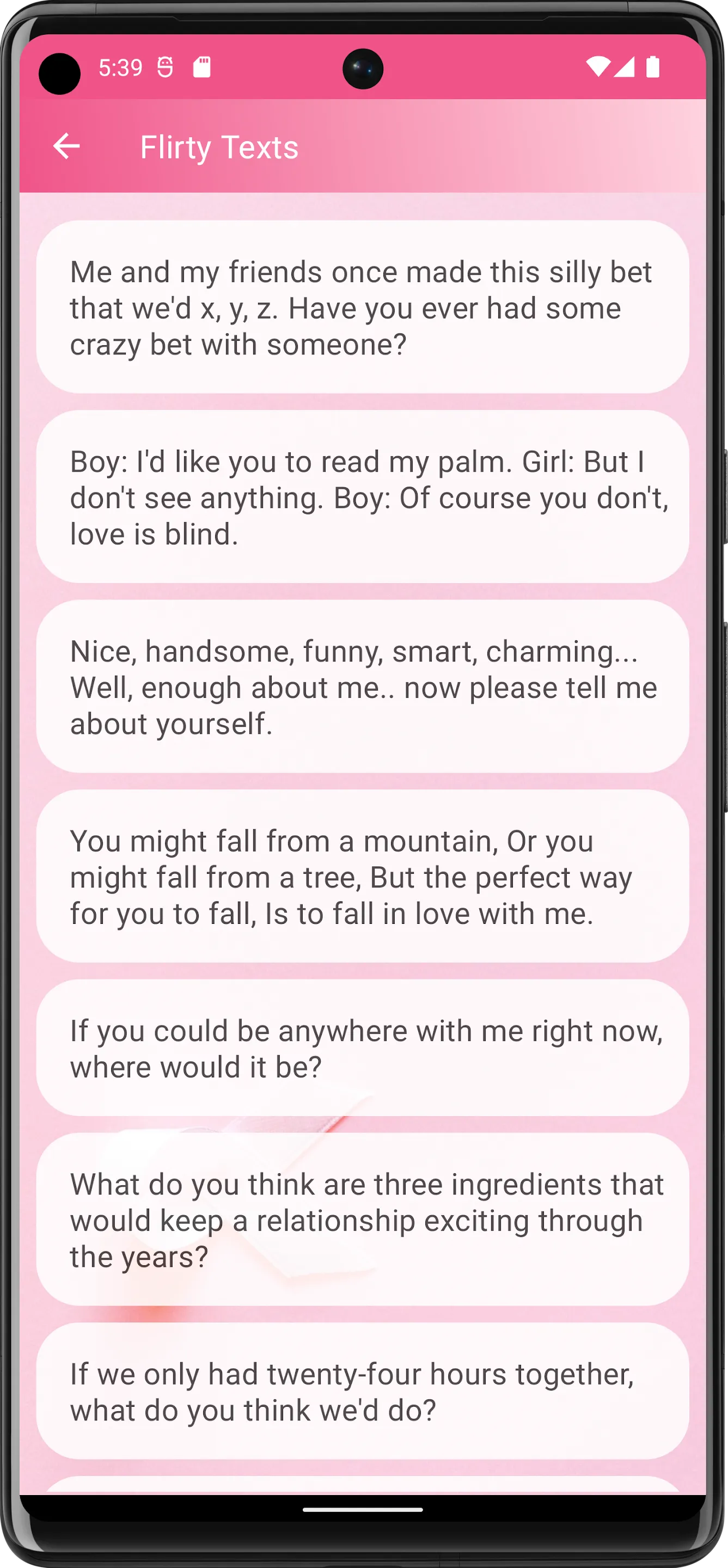 Flirty Texts | Indus Appstore | Screenshot