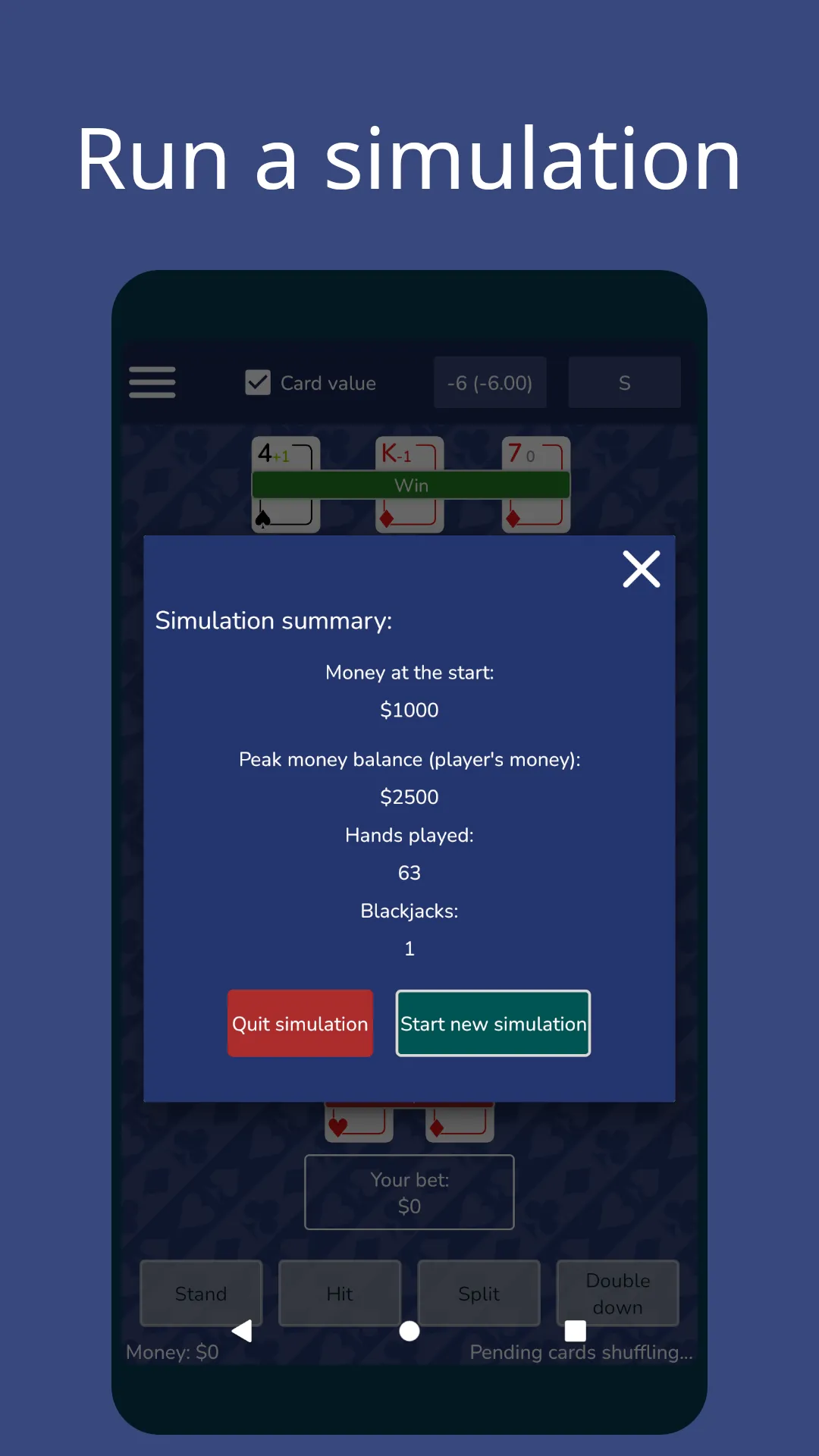 Blackjack: Card counting | Indus Appstore | Screenshot