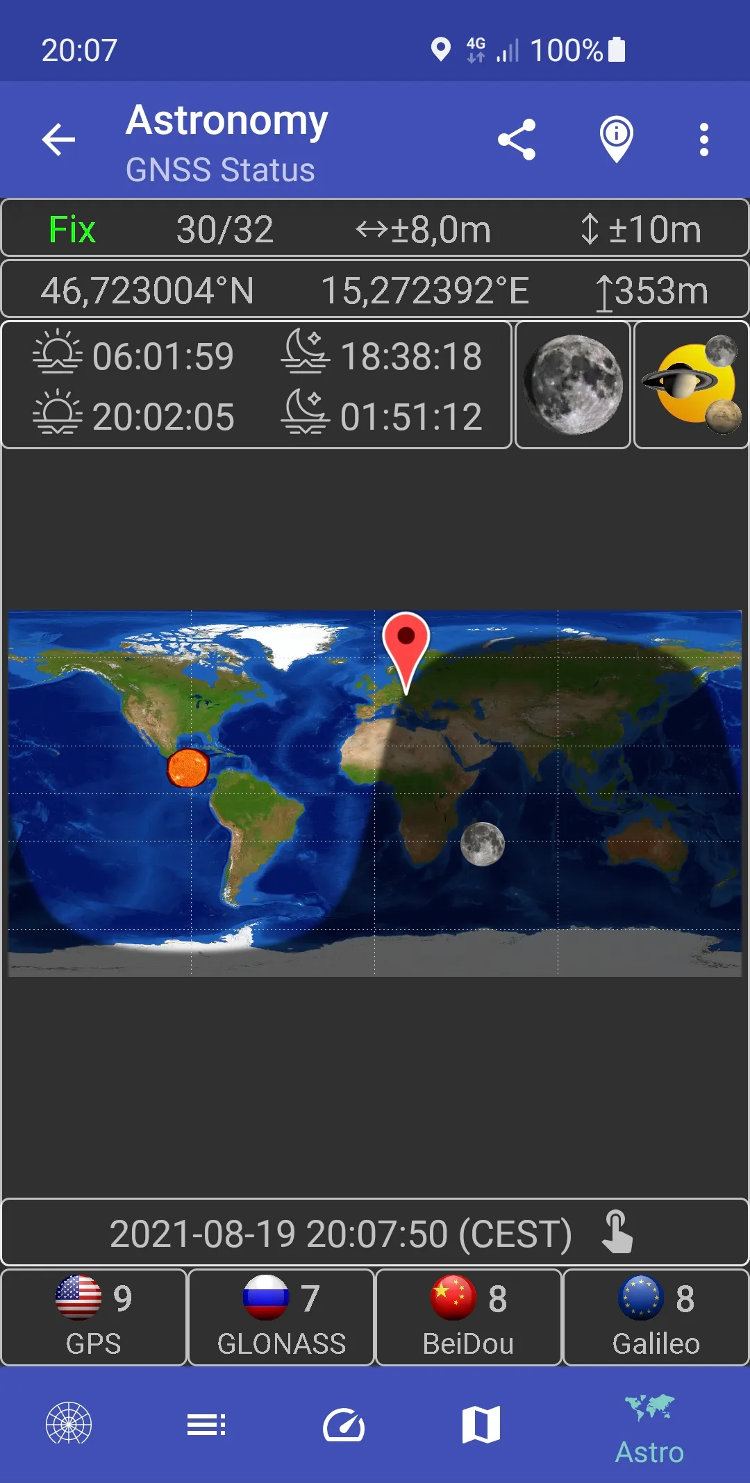GNSS Status (GPS Test) | Indus Appstore | Screenshot