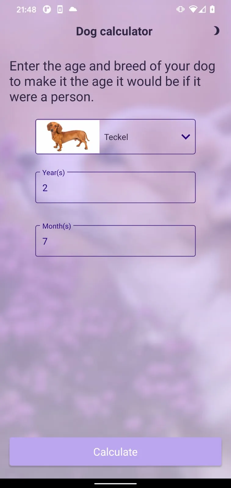 Dog calculator | Indus Appstore | Screenshot