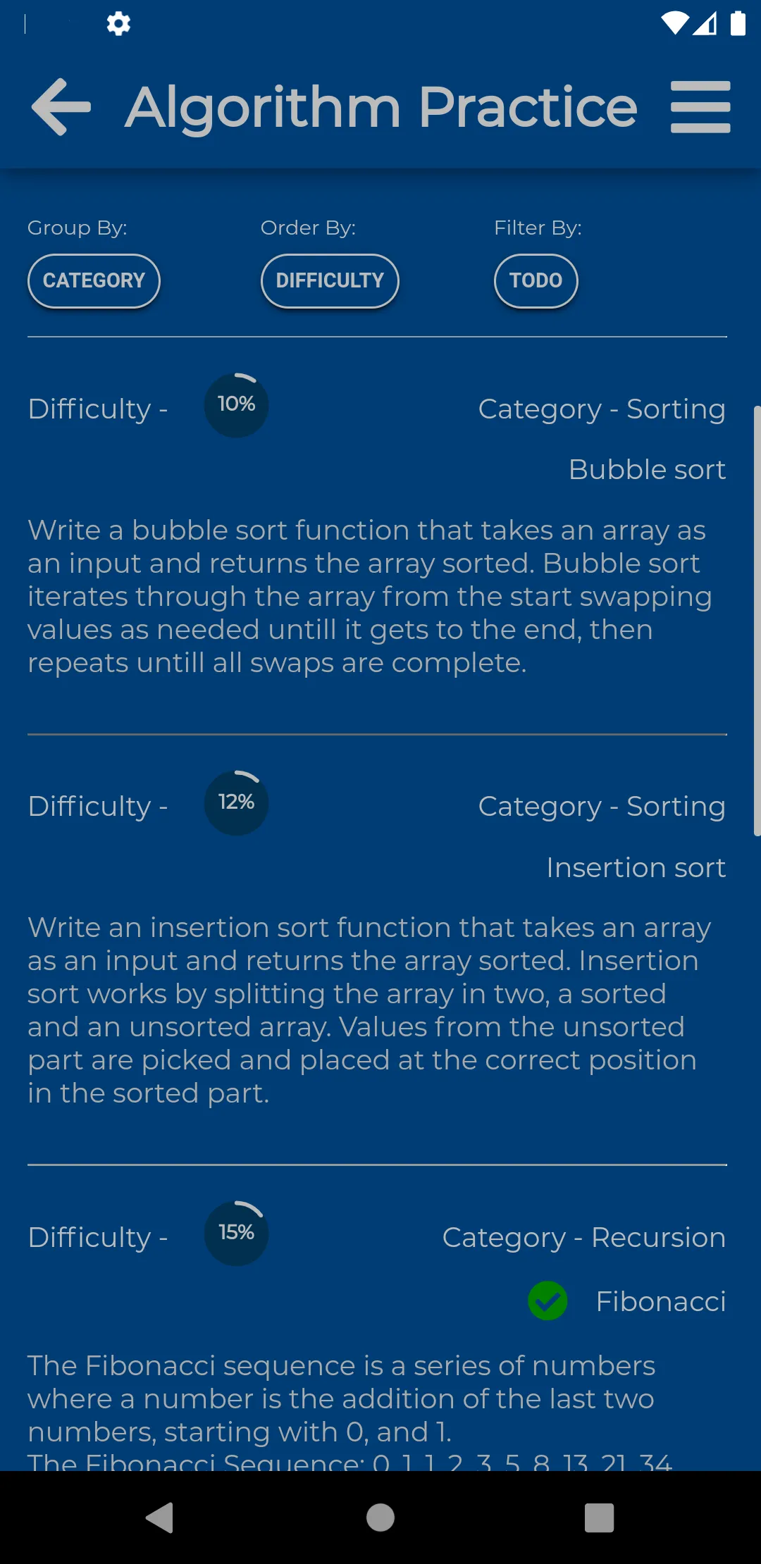 Algorithm Practice | Indus Appstore | Screenshot