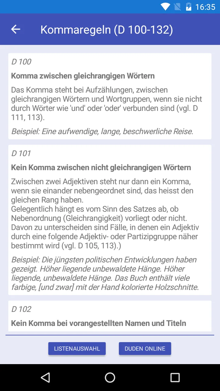 Kommaregeln Deutsch | Indus Appstore | Screenshot