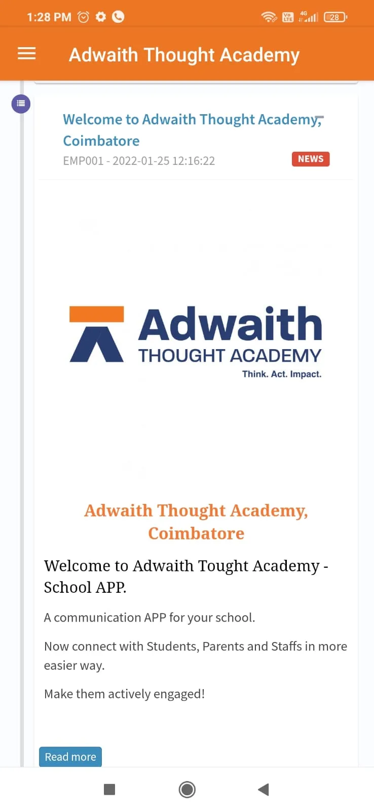 ADWAITH THOUGHT ACADEMY | Indus Appstore | Screenshot