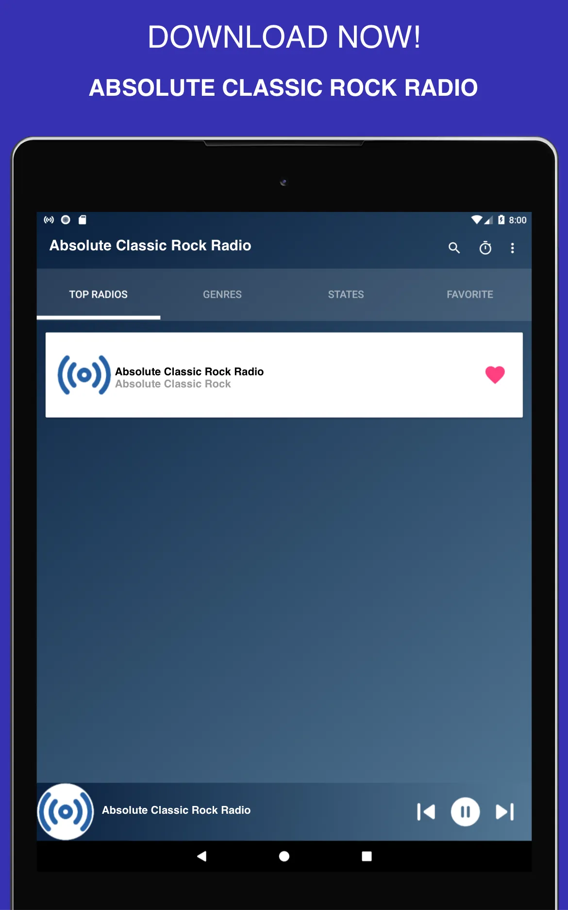 Absolute Classic Rock Radio | Indus Appstore | Screenshot