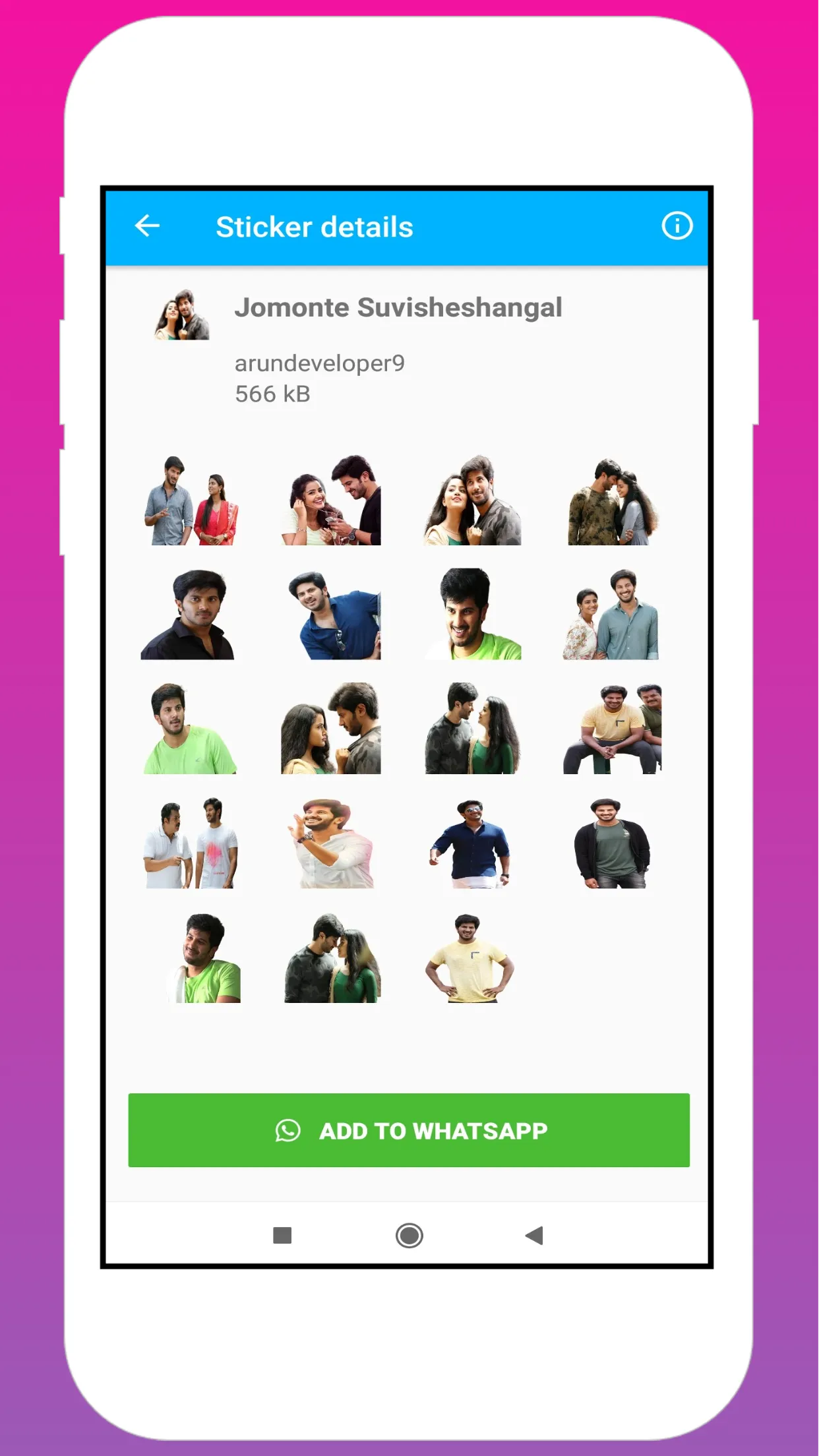 Dulquer Salmaan Stickers | Indus Appstore | Screenshot