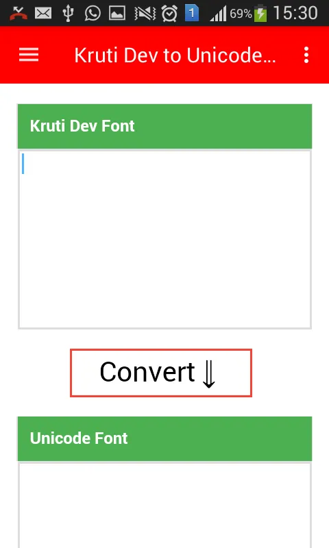 Kruti Dev to Unicode Convertor | Indus Appstore | Screenshot