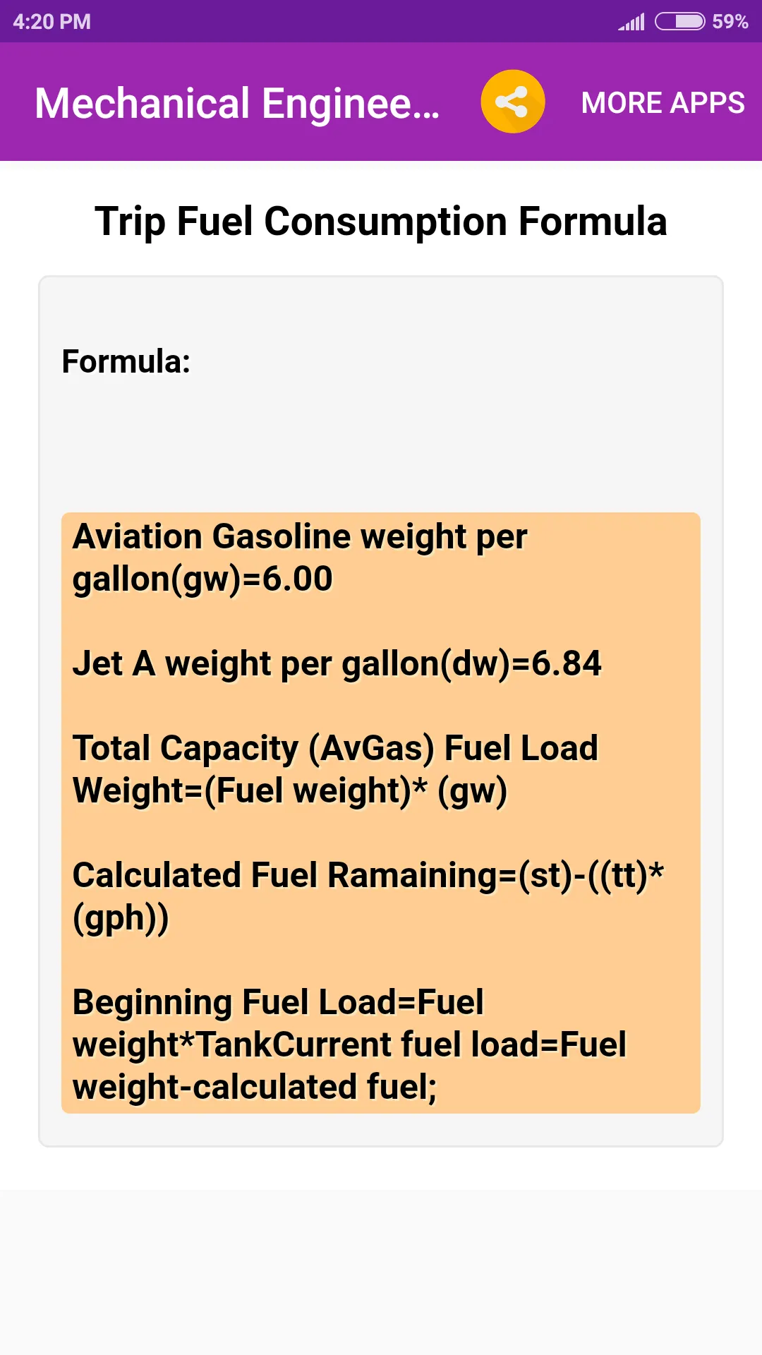 Mechanical Engineering Formula | Indus Appstore | Screenshot