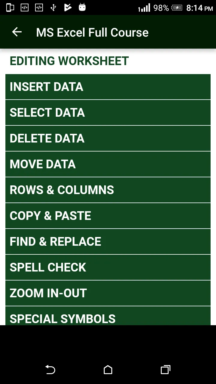 Learn MS Excel (Basic & Advanc | Indus Appstore | Screenshot