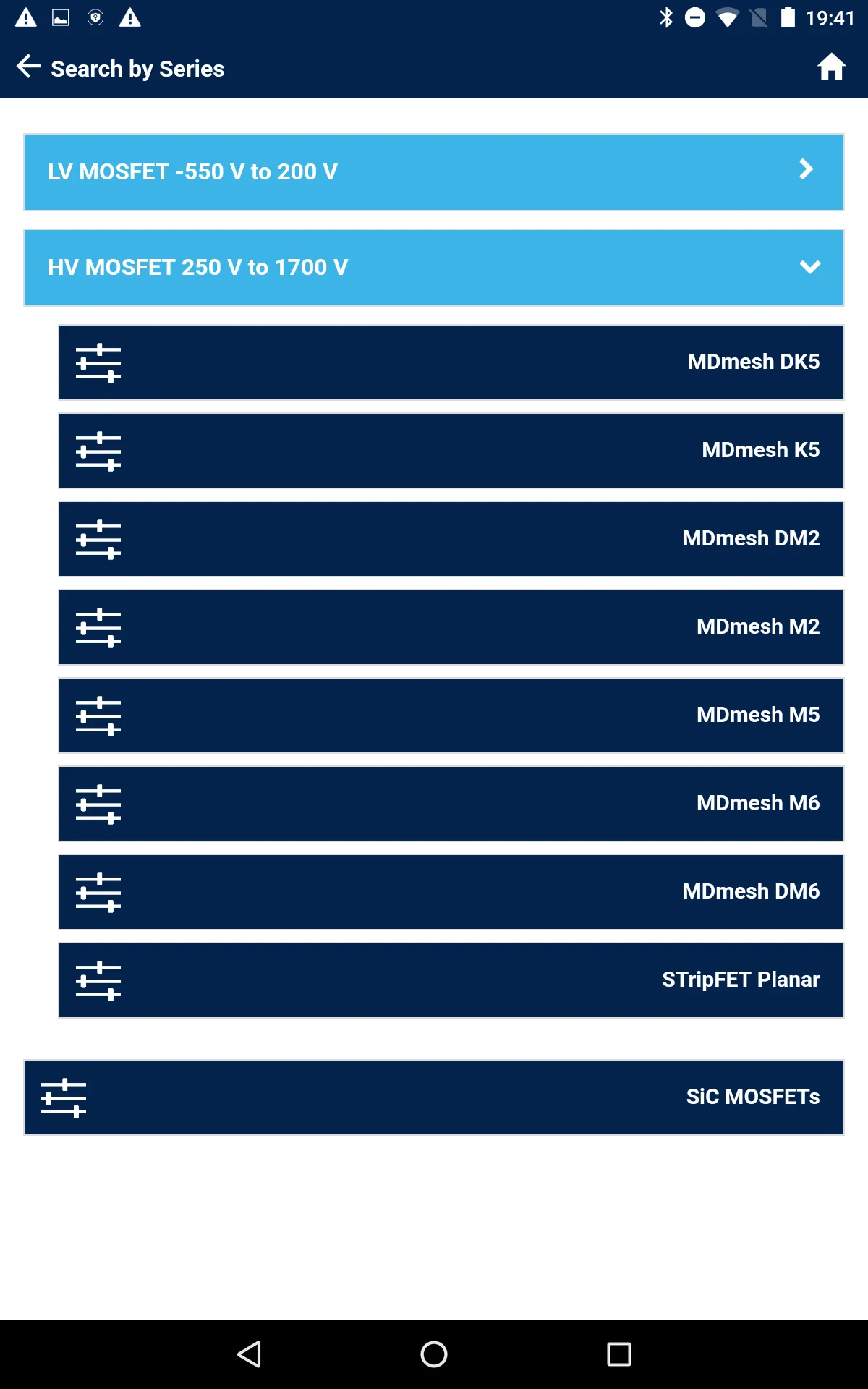 STPOWER MOSFET Finder | Indus Appstore | Screenshot