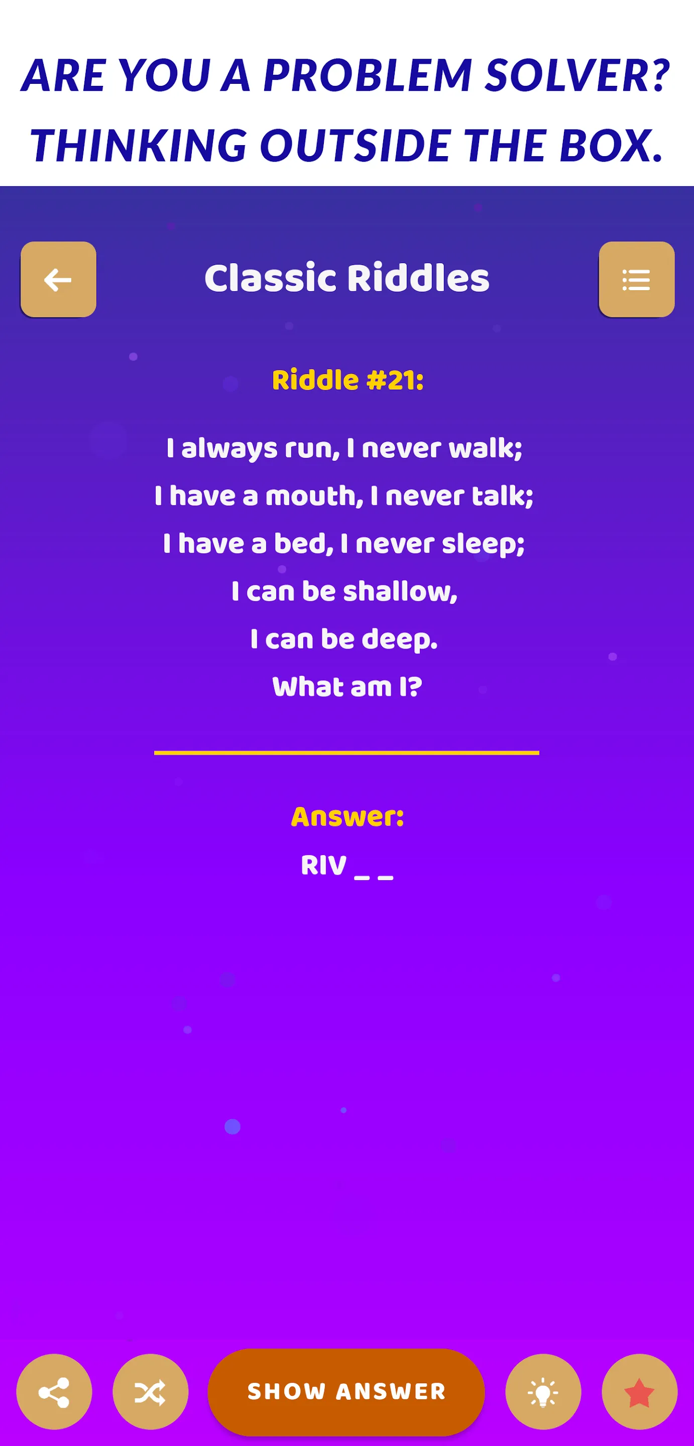 Tricky Riddles with Answers | Indus Appstore | Screenshot