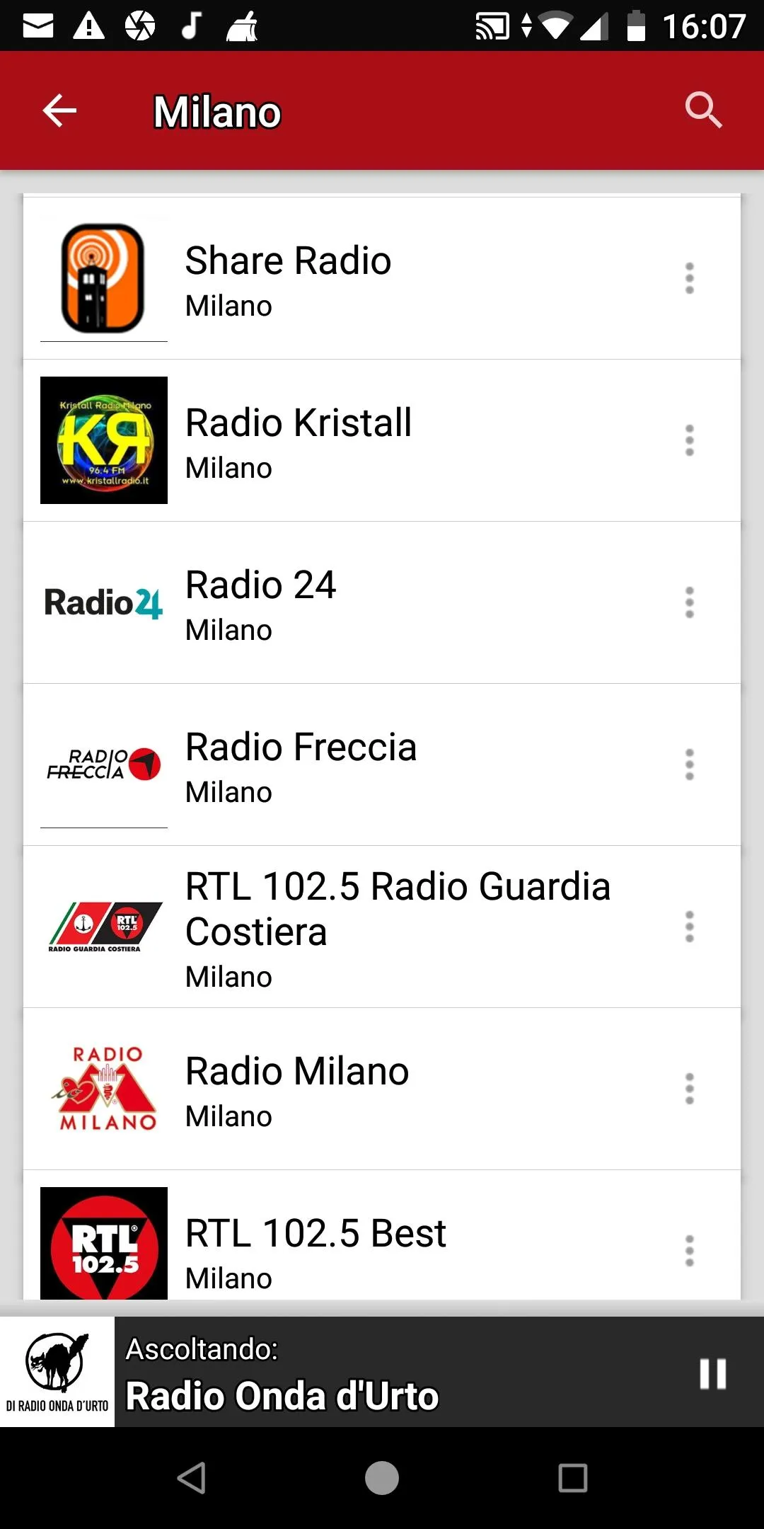 Milan Radio Stations | Indus Appstore | Screenshot