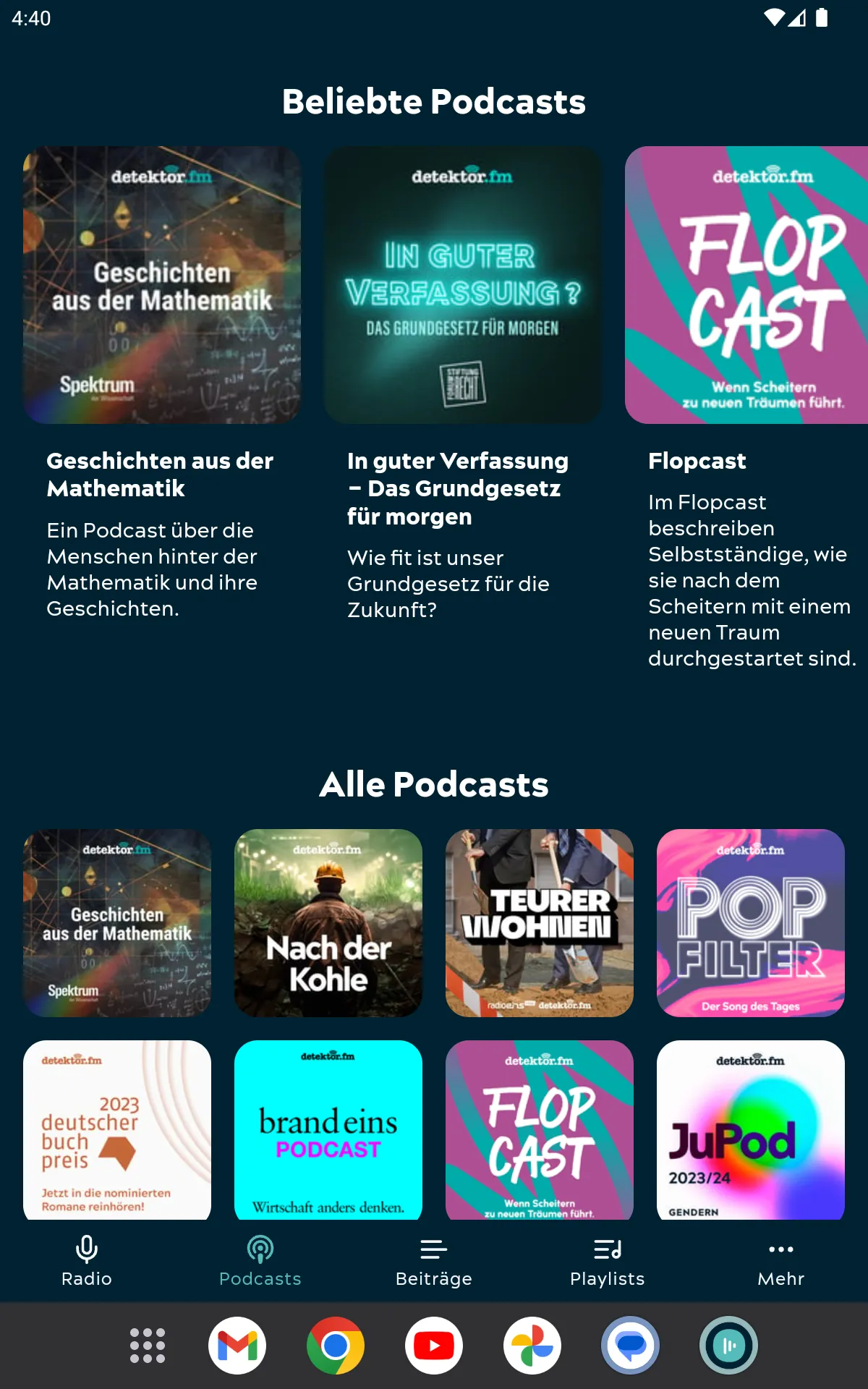 detektor.fm | Onlineradio | Indus Appstore | Screenshot