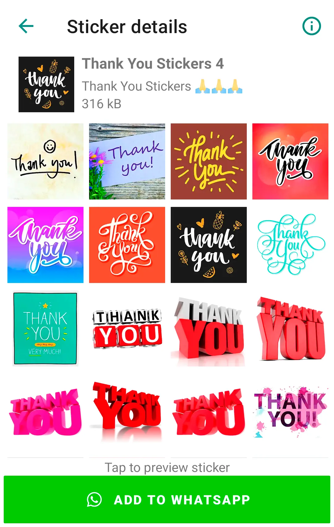 Thanks stickers for WhatsApp | Indus Appstore | Screenshot