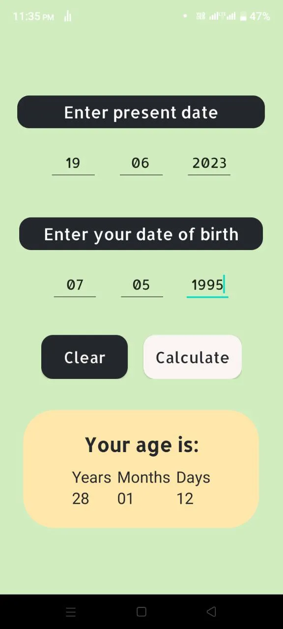 Age calculator | Indus Appstore | Screenshot