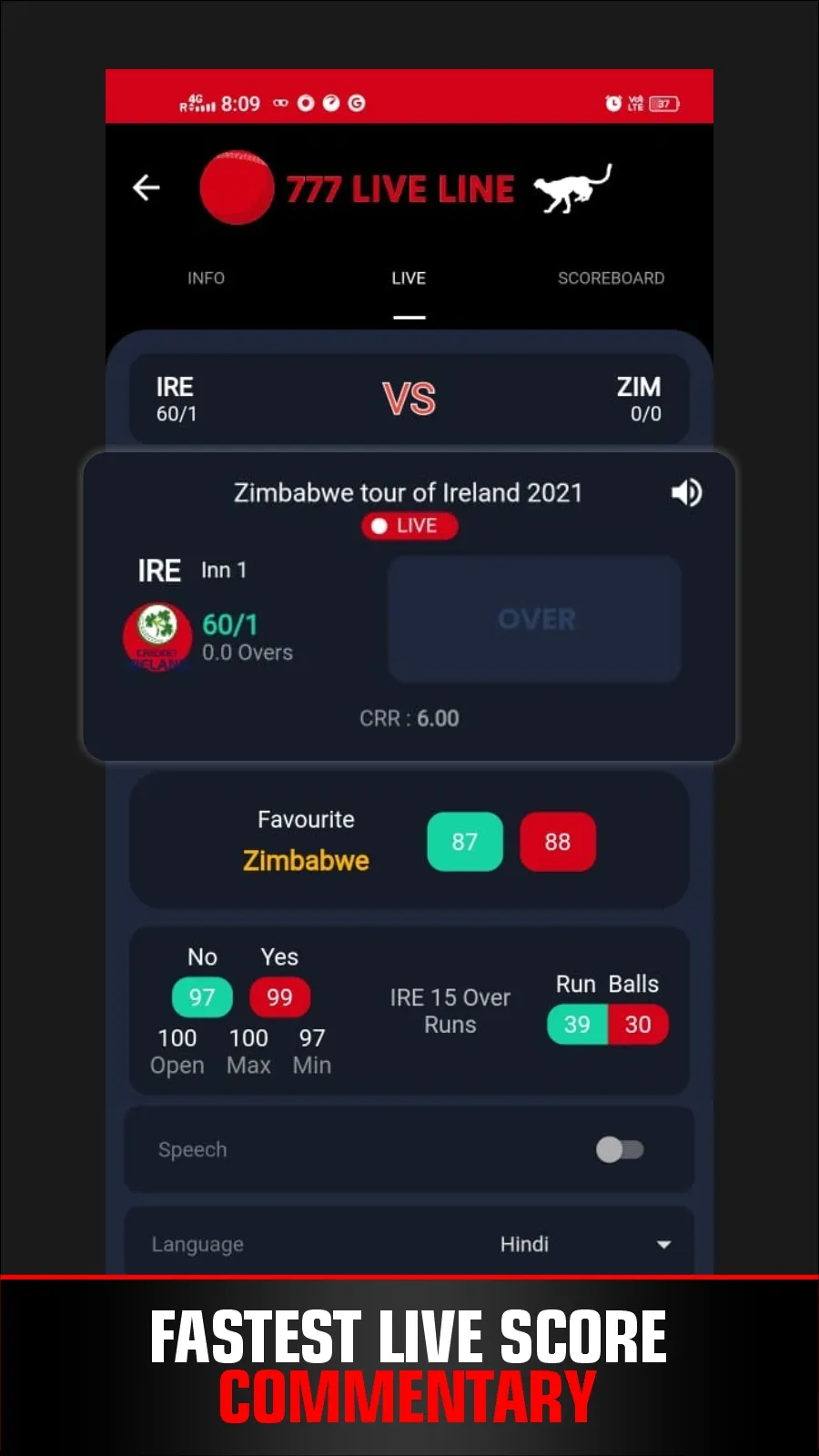 777 live score discount
