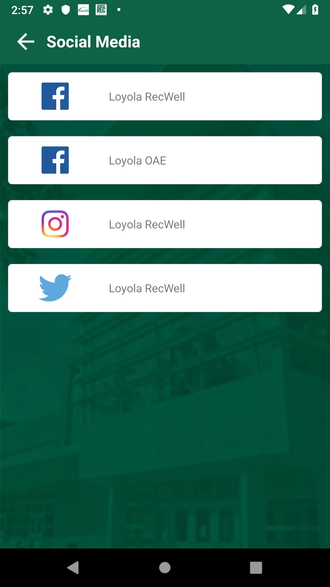 Loyola Recreation & Wellness | Indus Appstore | Screenshot