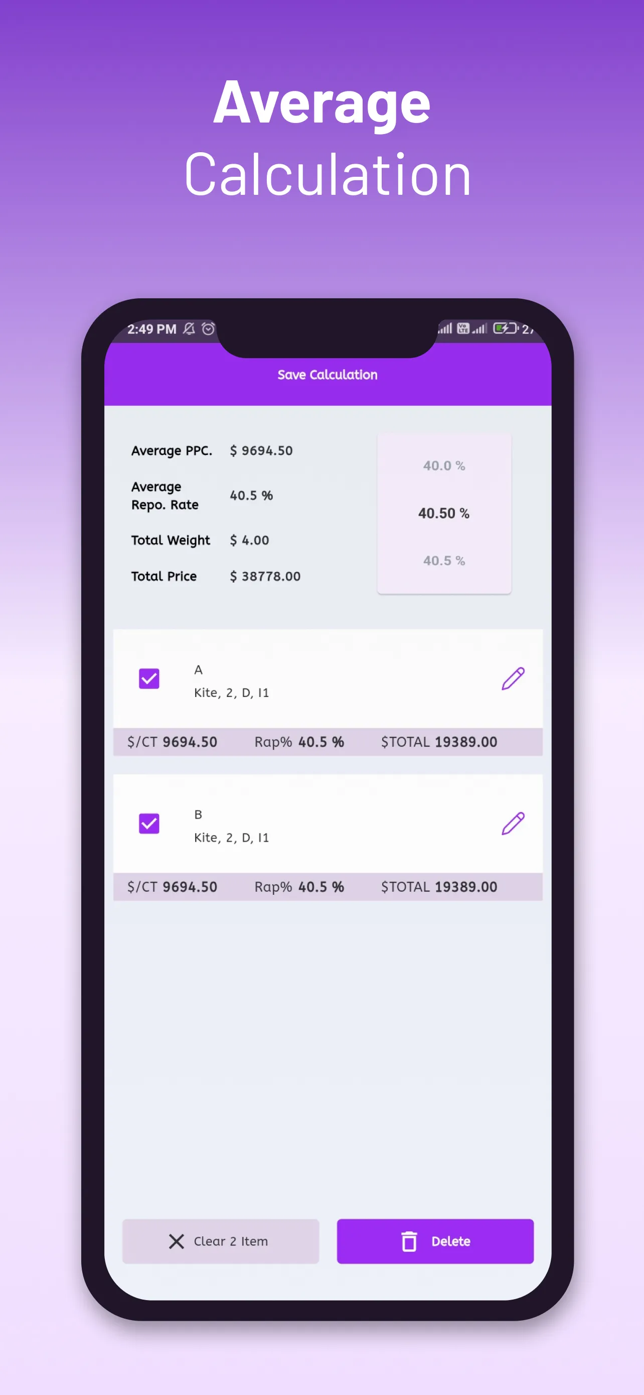 Diamond Rap Calc | Indus Appstore | Screenshot