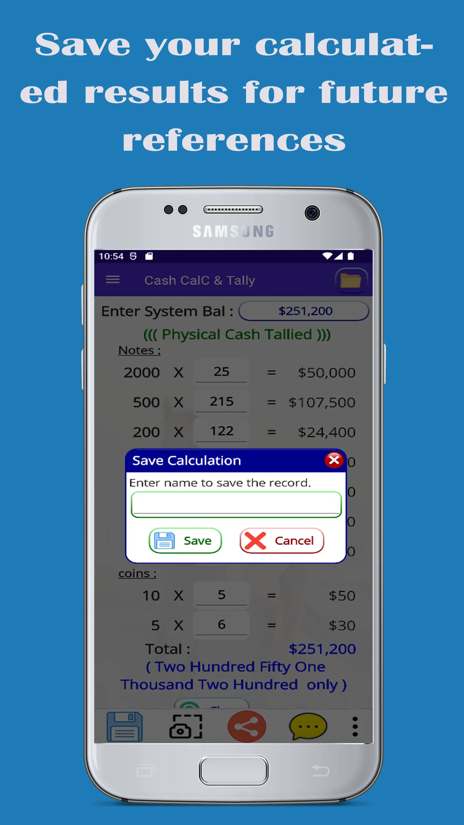 Cash CalC & Tally | Indus Appstore | Screenshot