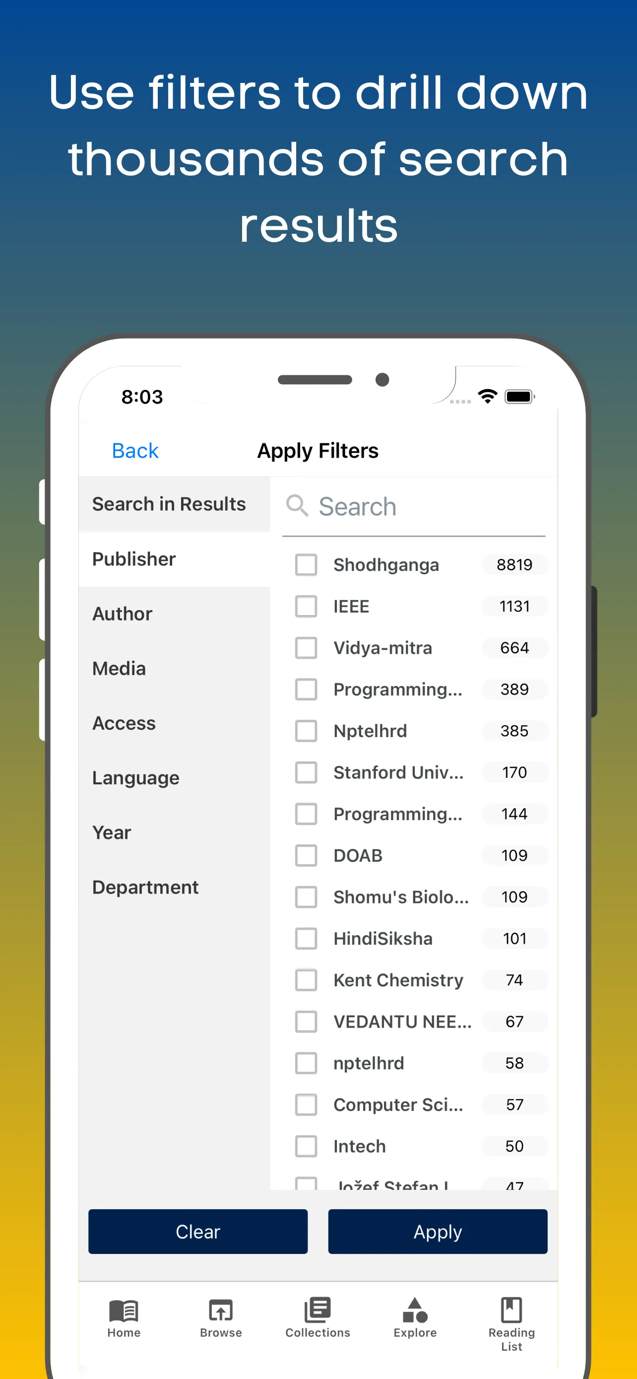 Amity University eLibrary | Indus Appstore | Screenshot