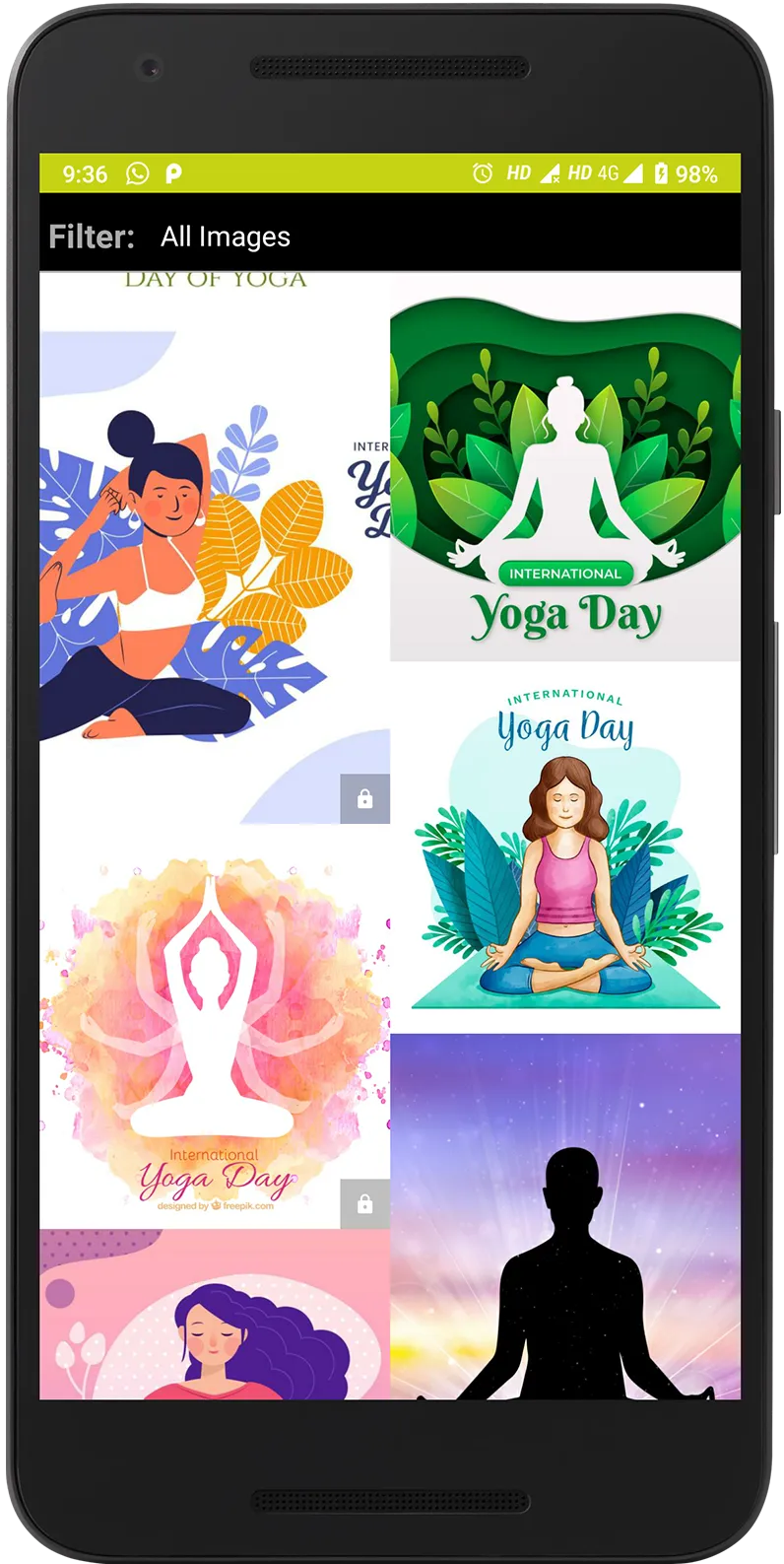 Yoga day sticker - 2023 | Indus Appstore | Screenshot