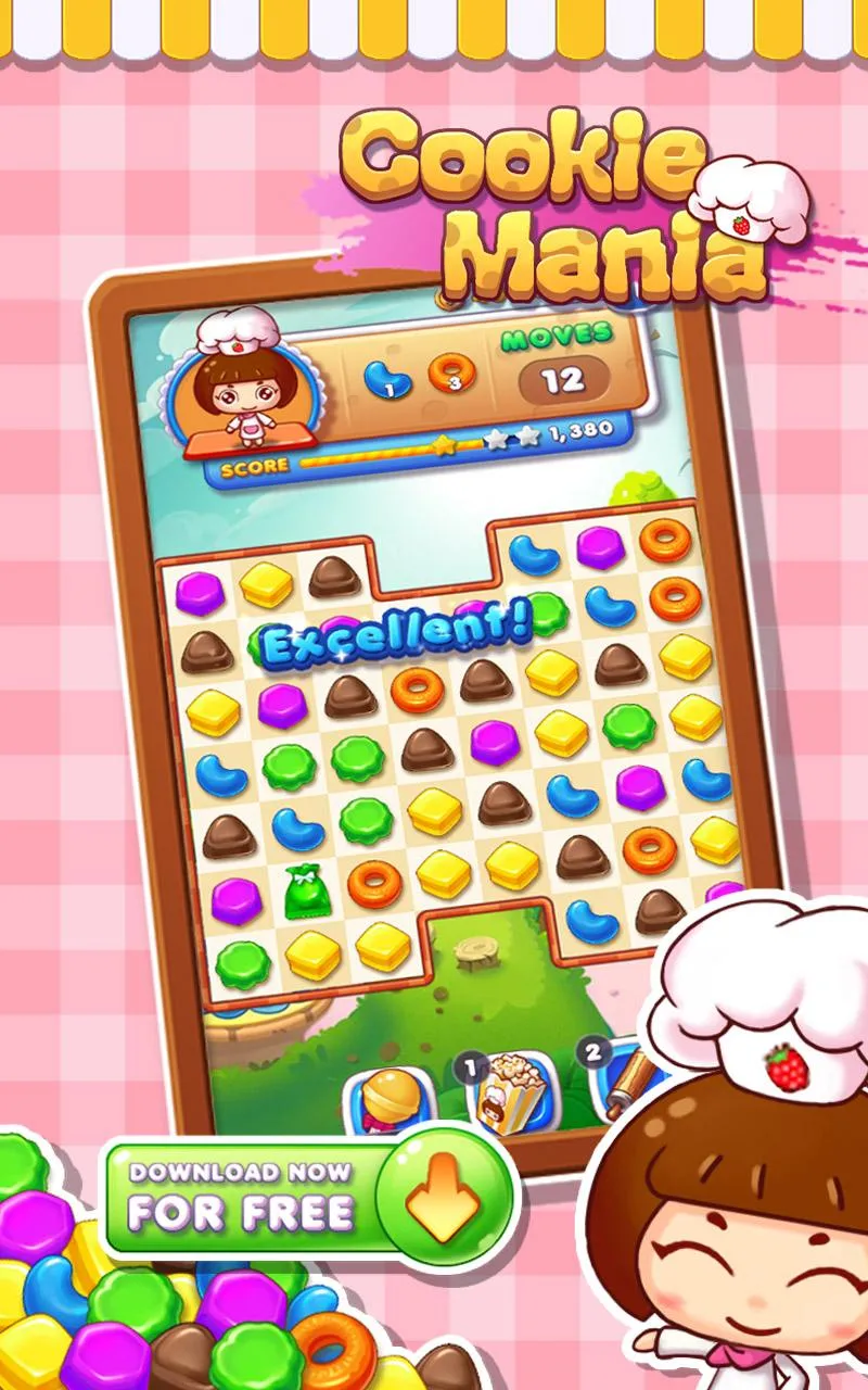 Cookie Mania - Match-3 Sweet G | Indus Appstore | Screenshot