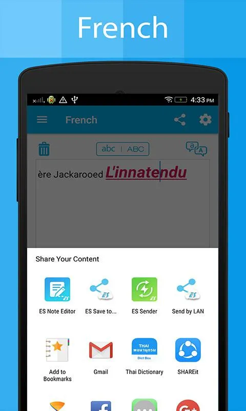 French Keyboard and Translator | Indus Appstore | Screenshot