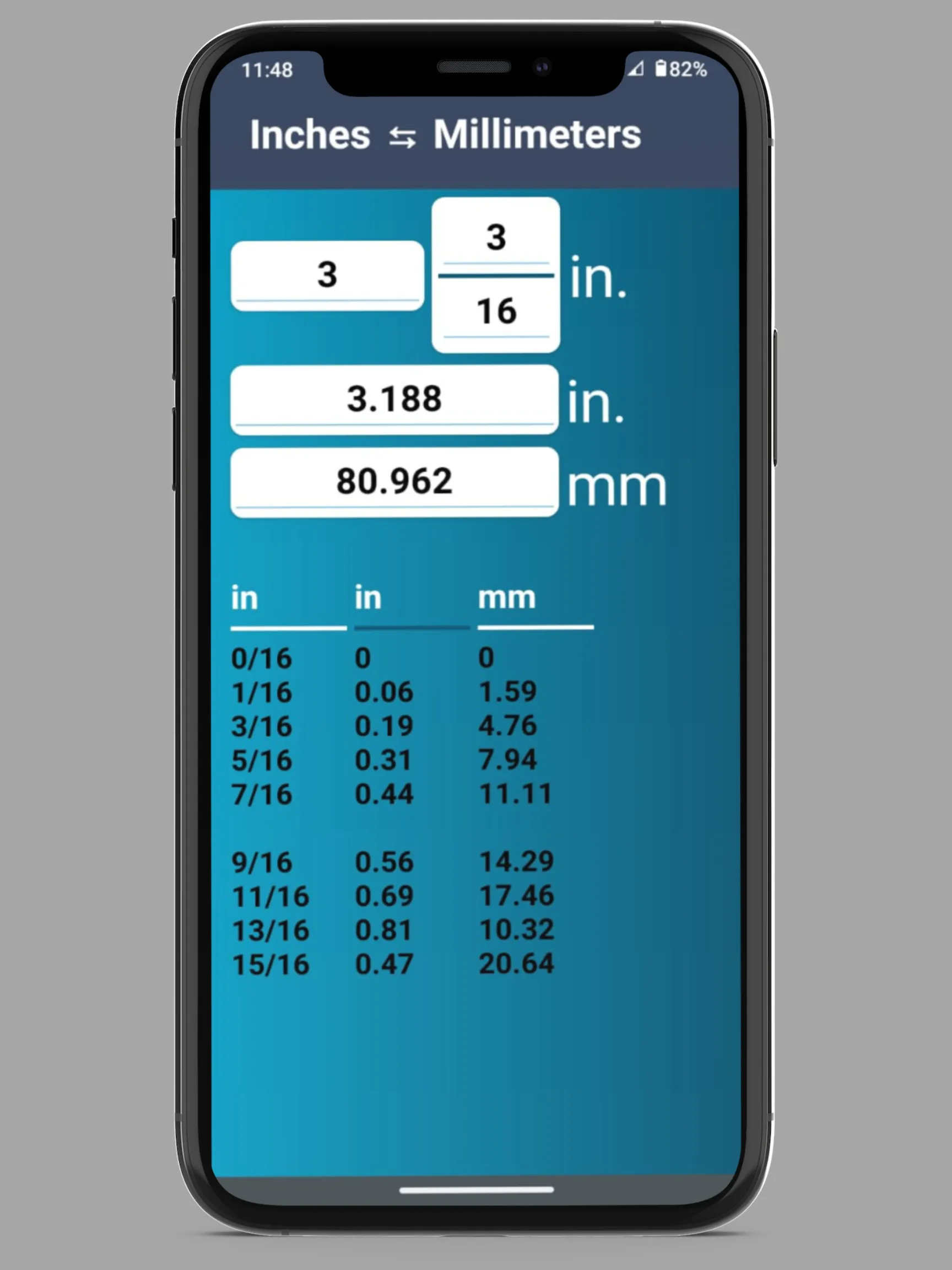Inches and Millimeters | Indus Appstore | Screenshot