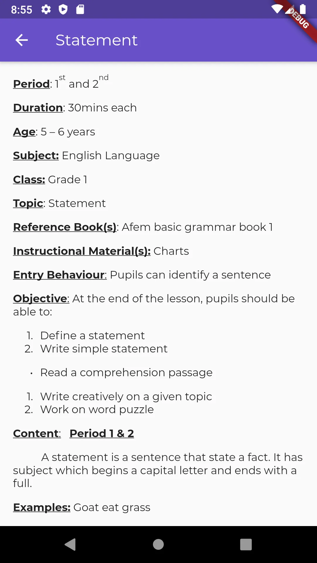 Lesson Notes | Indus Appstore | Screenshot