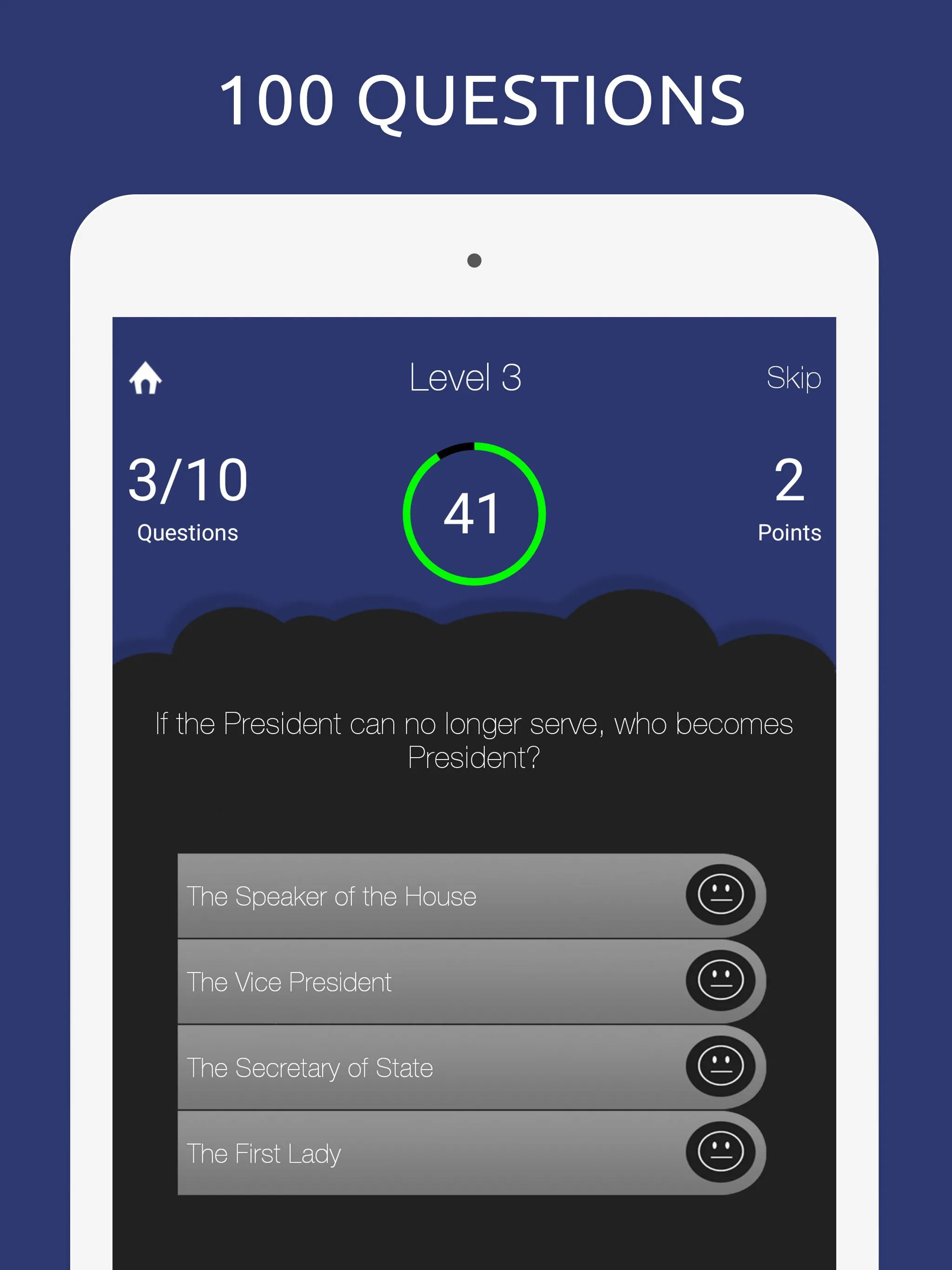 US Citizenship Test Civic Quiz | Indus Appstore | Screenshot